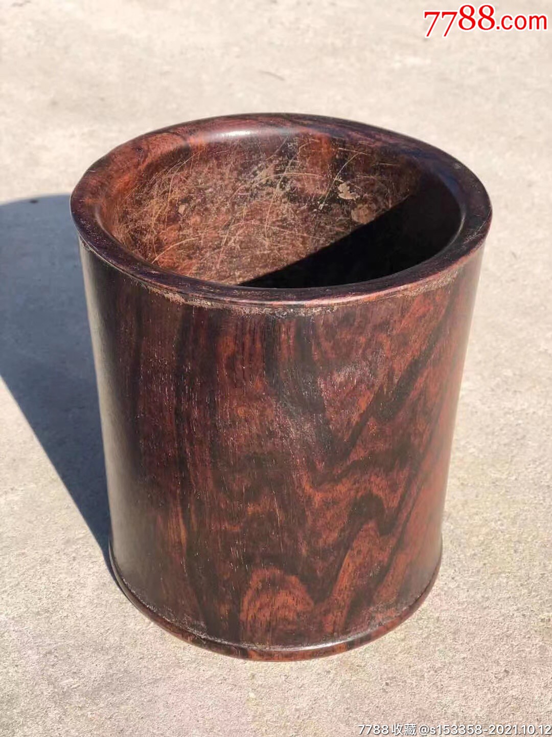 清代黄花梨笔筒,海黄,_价格5500元【盛世古玩古典家具店】_第1张_7788