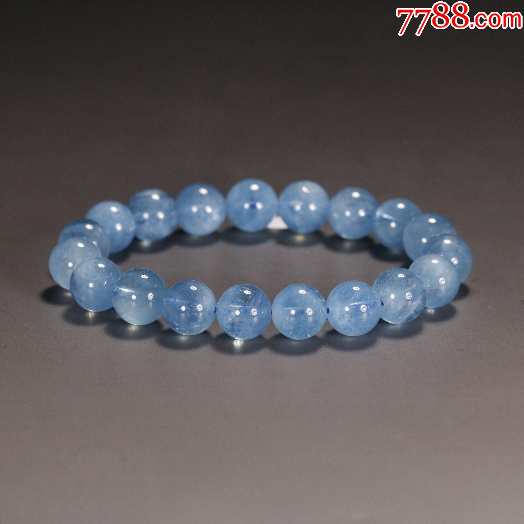 天然海蓝宝手串_玛瑙/宝石手串_品种图片_收藏价格_7788核雕收藏
