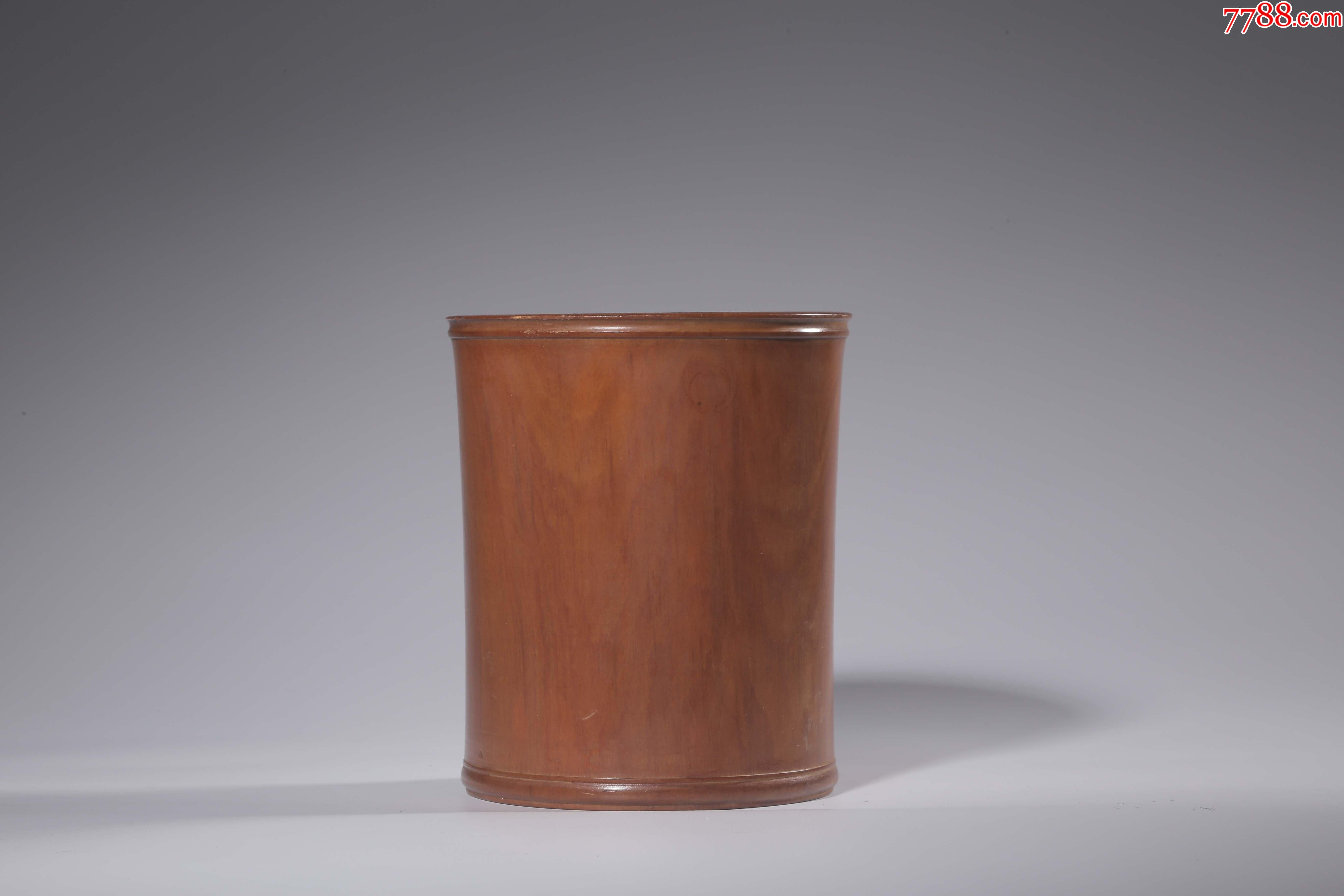 黄杨木素面文房笔筒