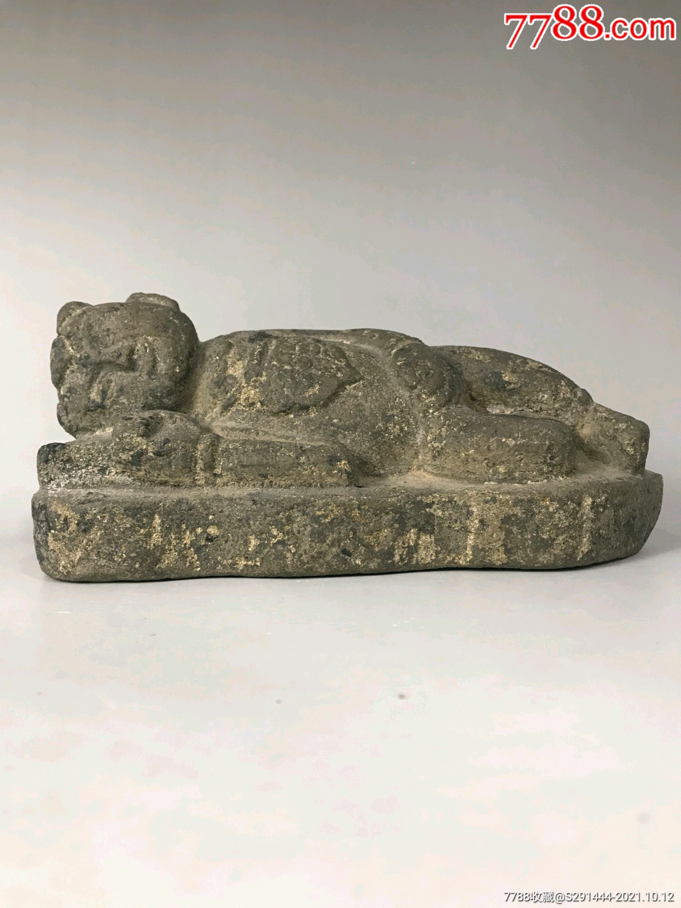 明代石雕童子摆件