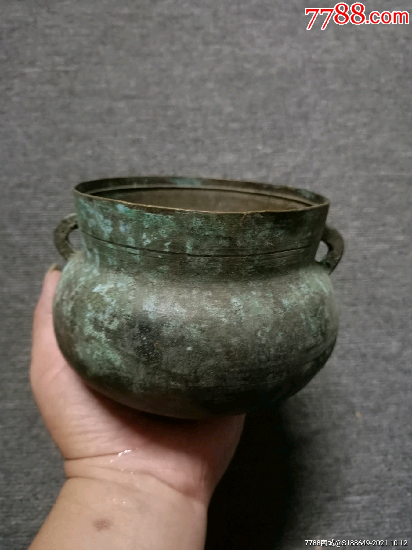 老铜器青铜鬲品相完美的