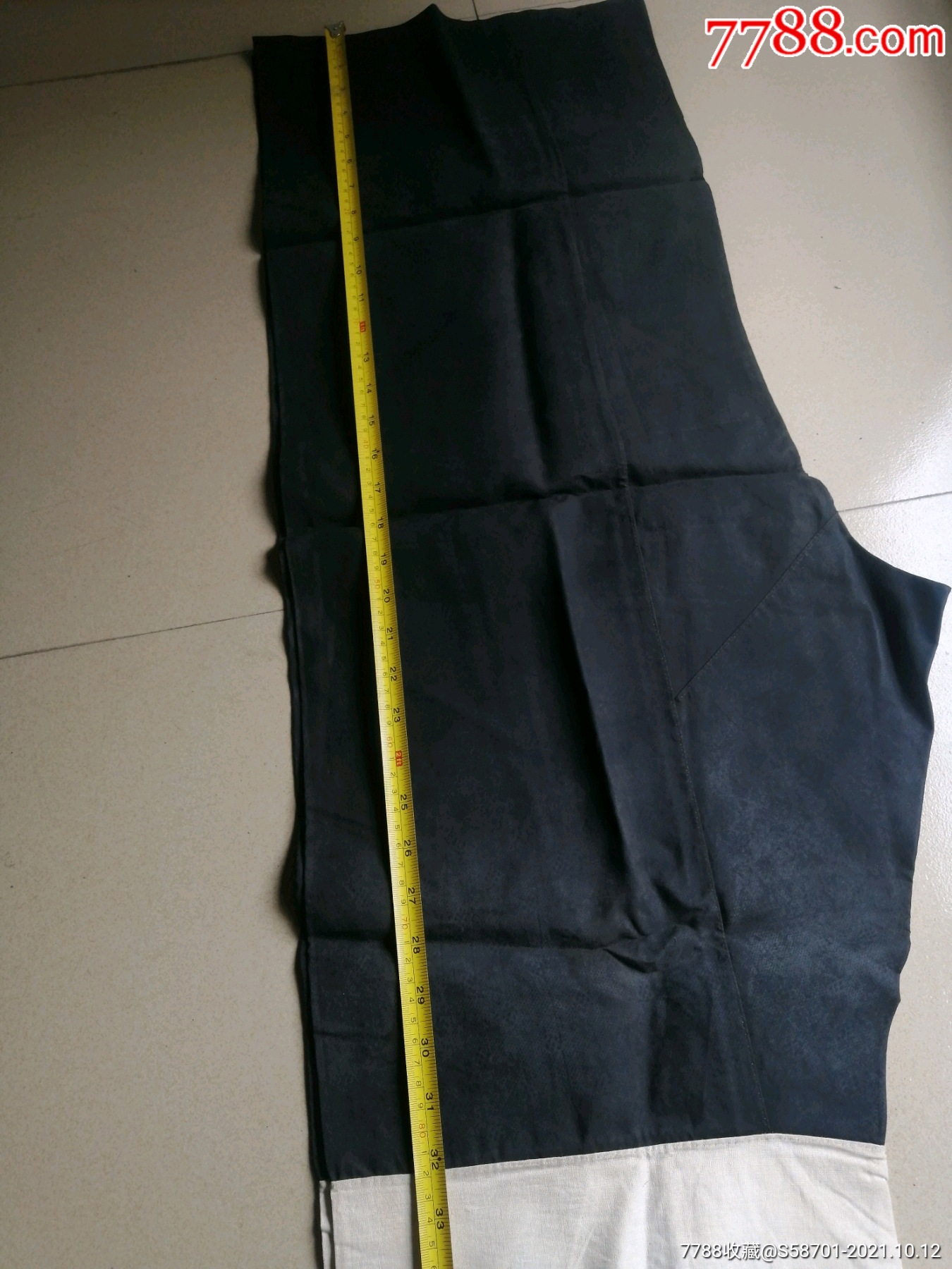 民国香云纱宽大裤