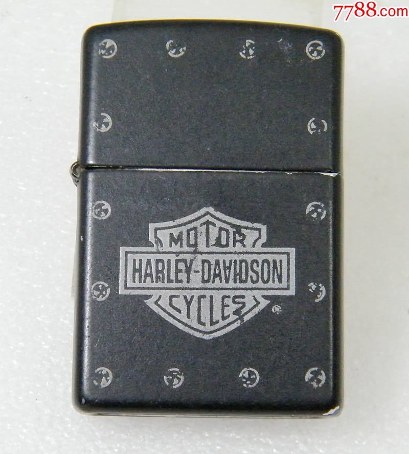 zippo煤油打火机04年黑漆哈雷2004年同龄机