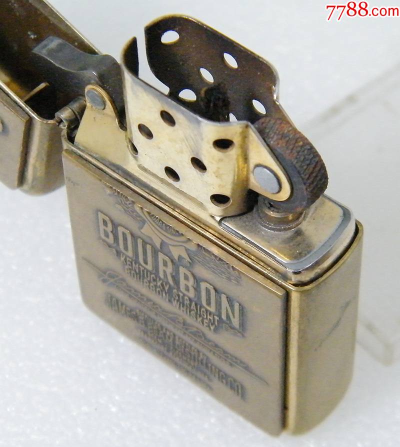 zippo煤油打火机12年贴章jimbeam黄铜贴章