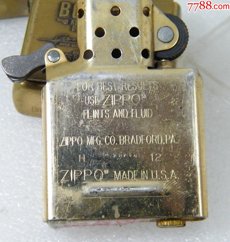 zippo煤油打火机12年贴章jimbeam黄铜贴章