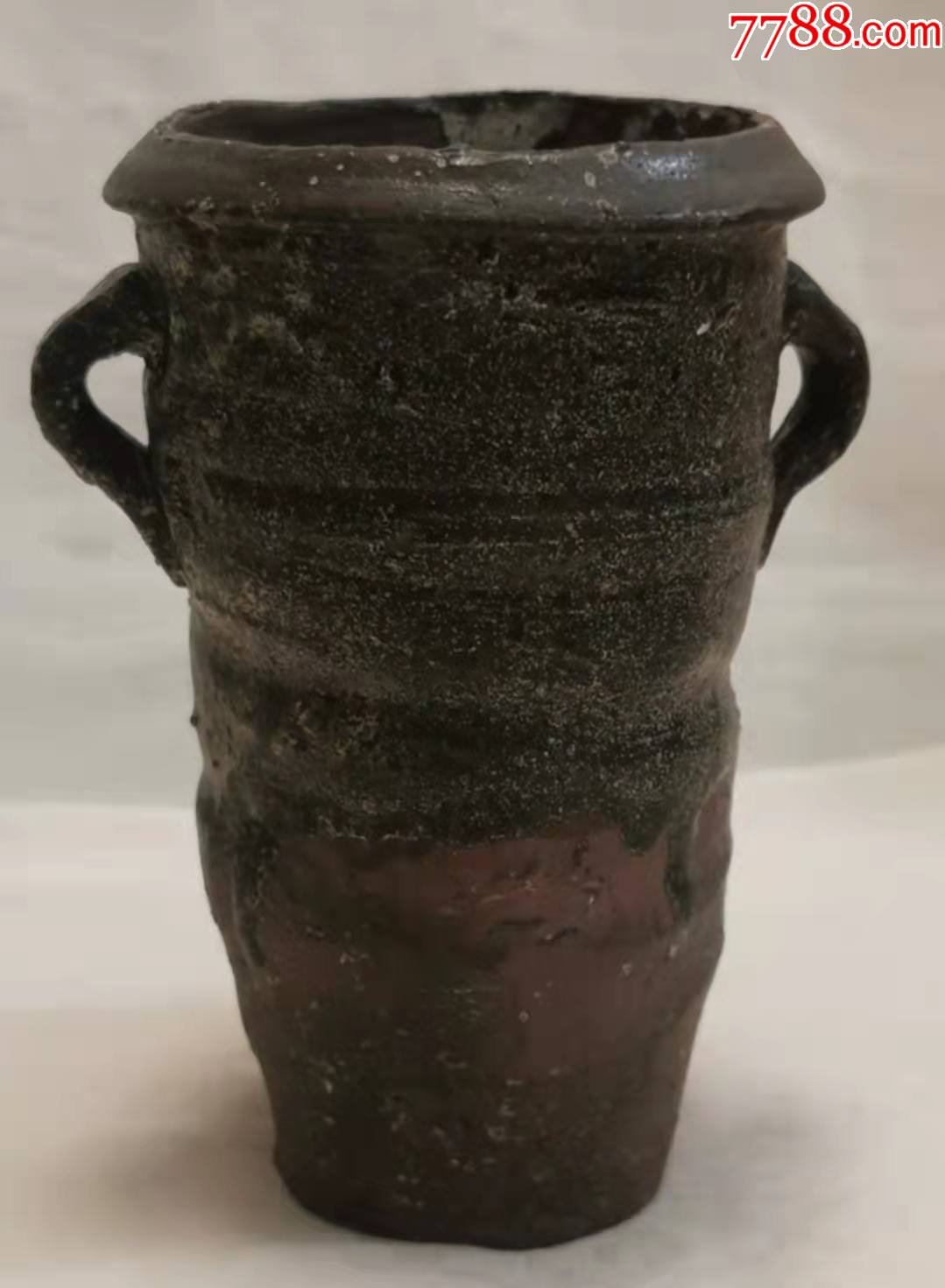 唐早期宣州窑双系直桶大酒杯h