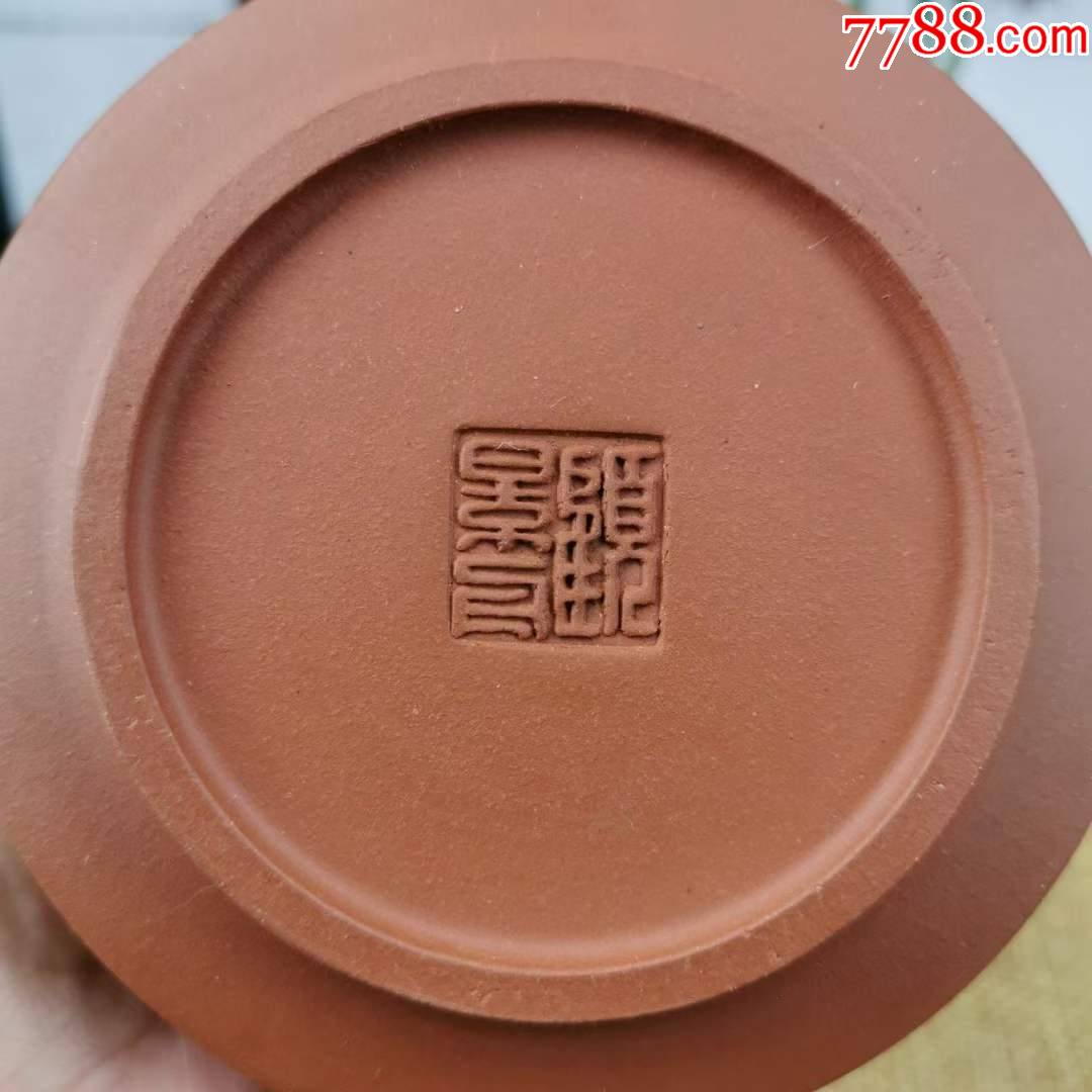旧藏名家(顾景舟)大师纯手工制作,大红袍竹子老紫砂壶一把,造型独特