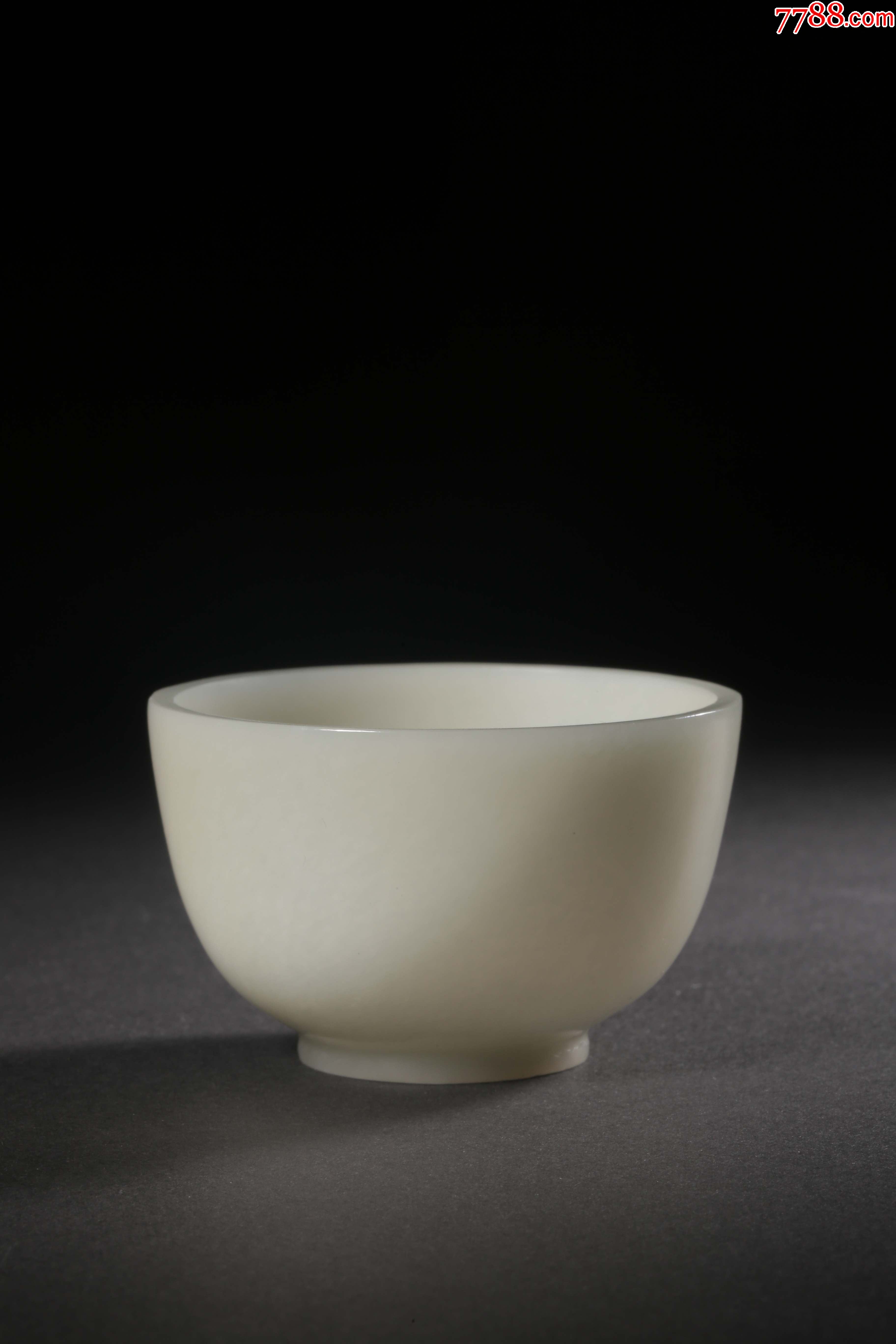 和田青白玉籽料玉杯asy46f