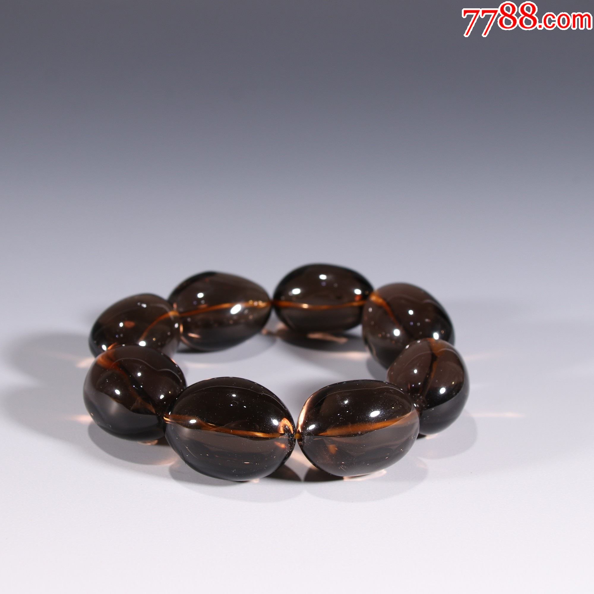 回流茶晶枣珠形手串.