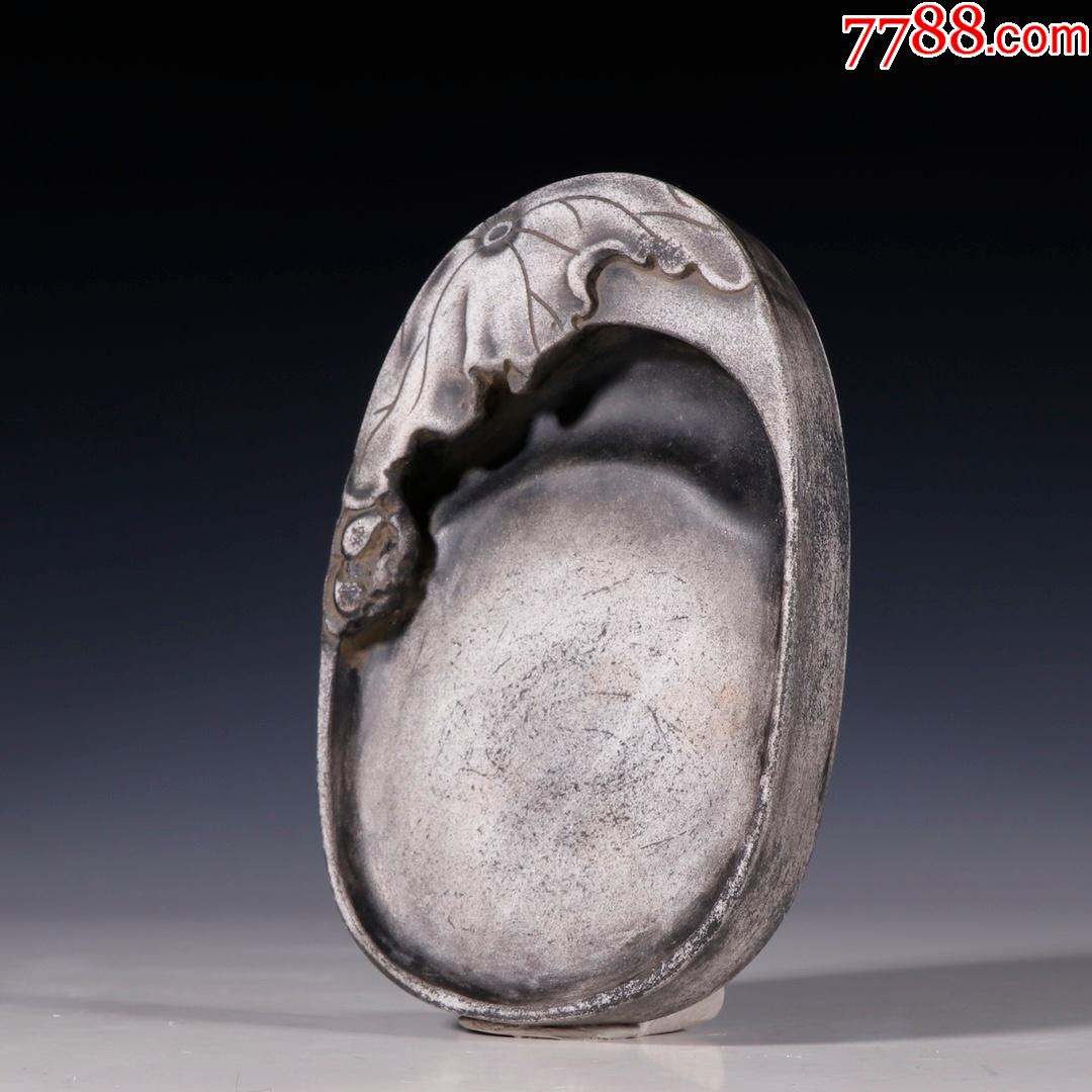 旧藏【老白端莲花文房砚台】-价格:3600元-se83157176-端砚-零售-7788