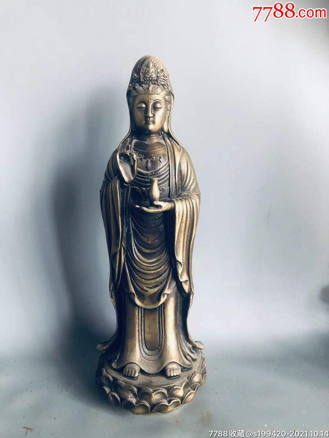 铜观音菩萨尺寸如图等有缘人