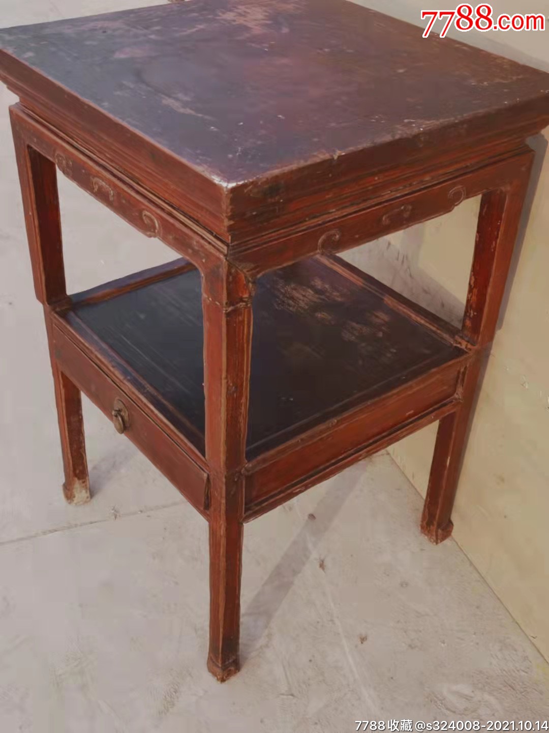 晚清楠木火盆架包浆圆润皮壳老辣全品包老