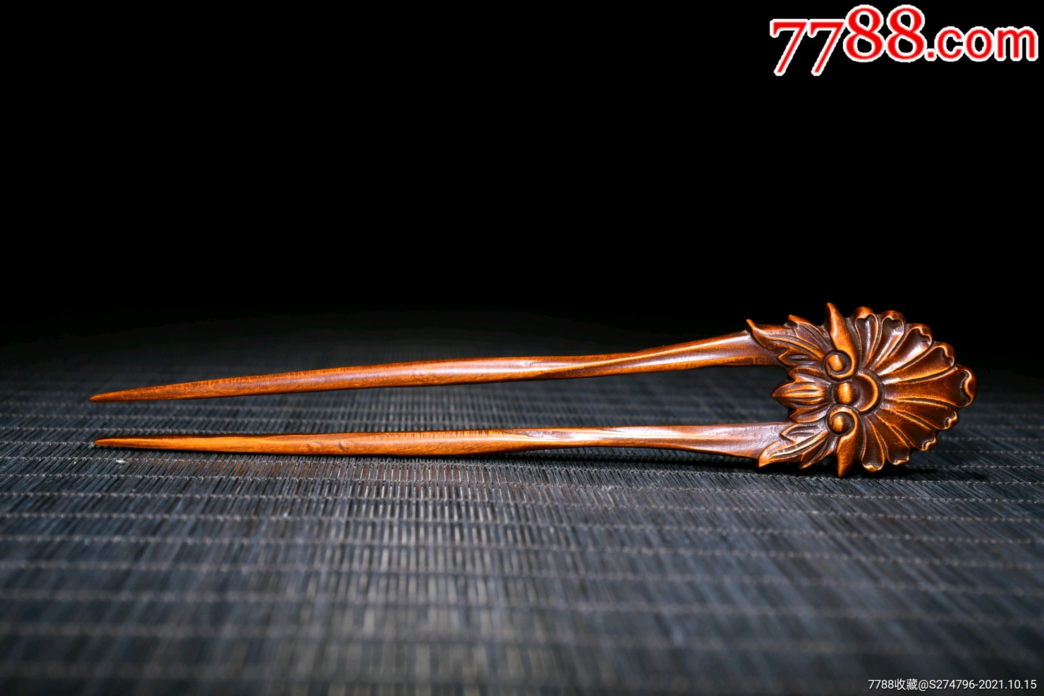 黄杨木精工雕刻向阳花簪子_木雕摆件_来客发【7788收藏__收藏热线】