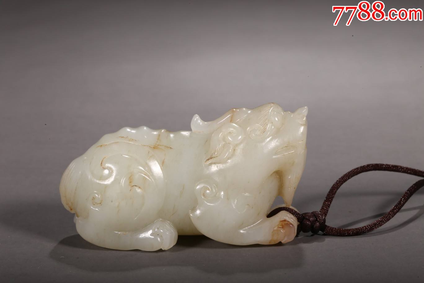 和田玉貔貅手把件a84s52f