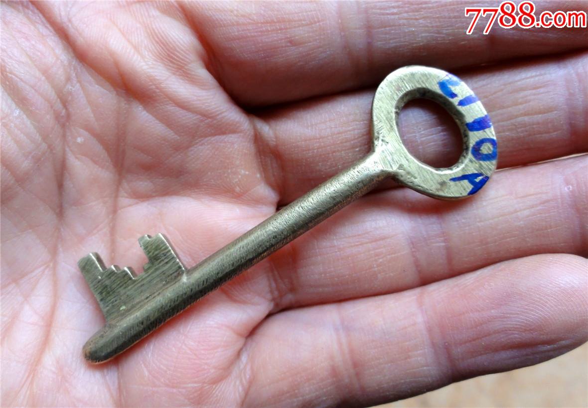 锁具收藏2110a民国老式全铜钥匙单只67mm