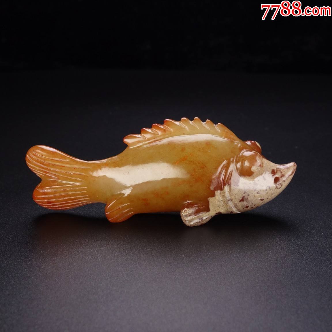 旧藏和田玉鱼a101s48e