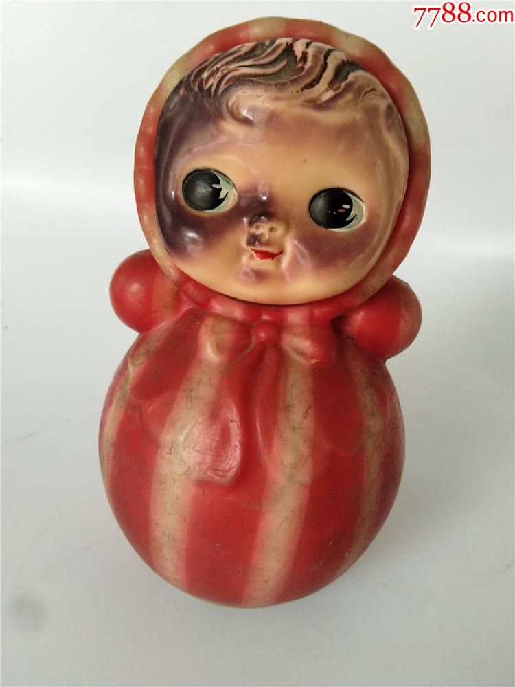 青塑十四厂红色不倒翁娃娃