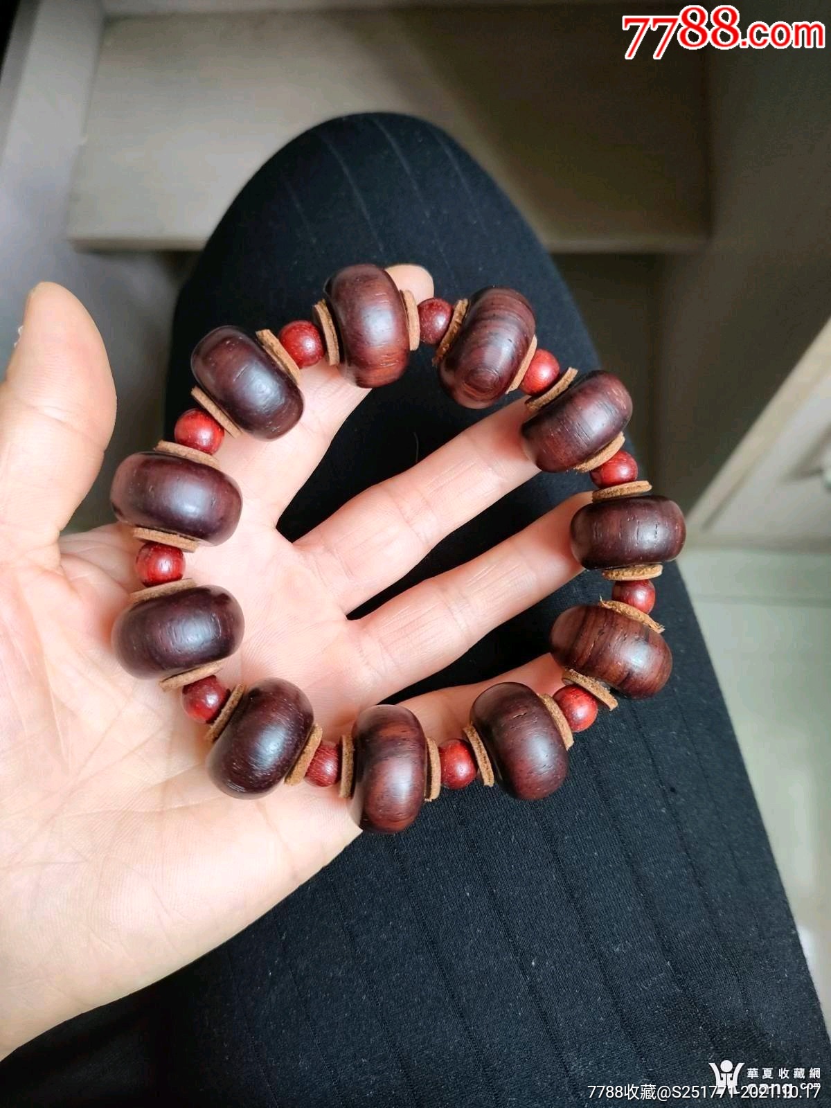清代老算盘珠子黄花梨手串