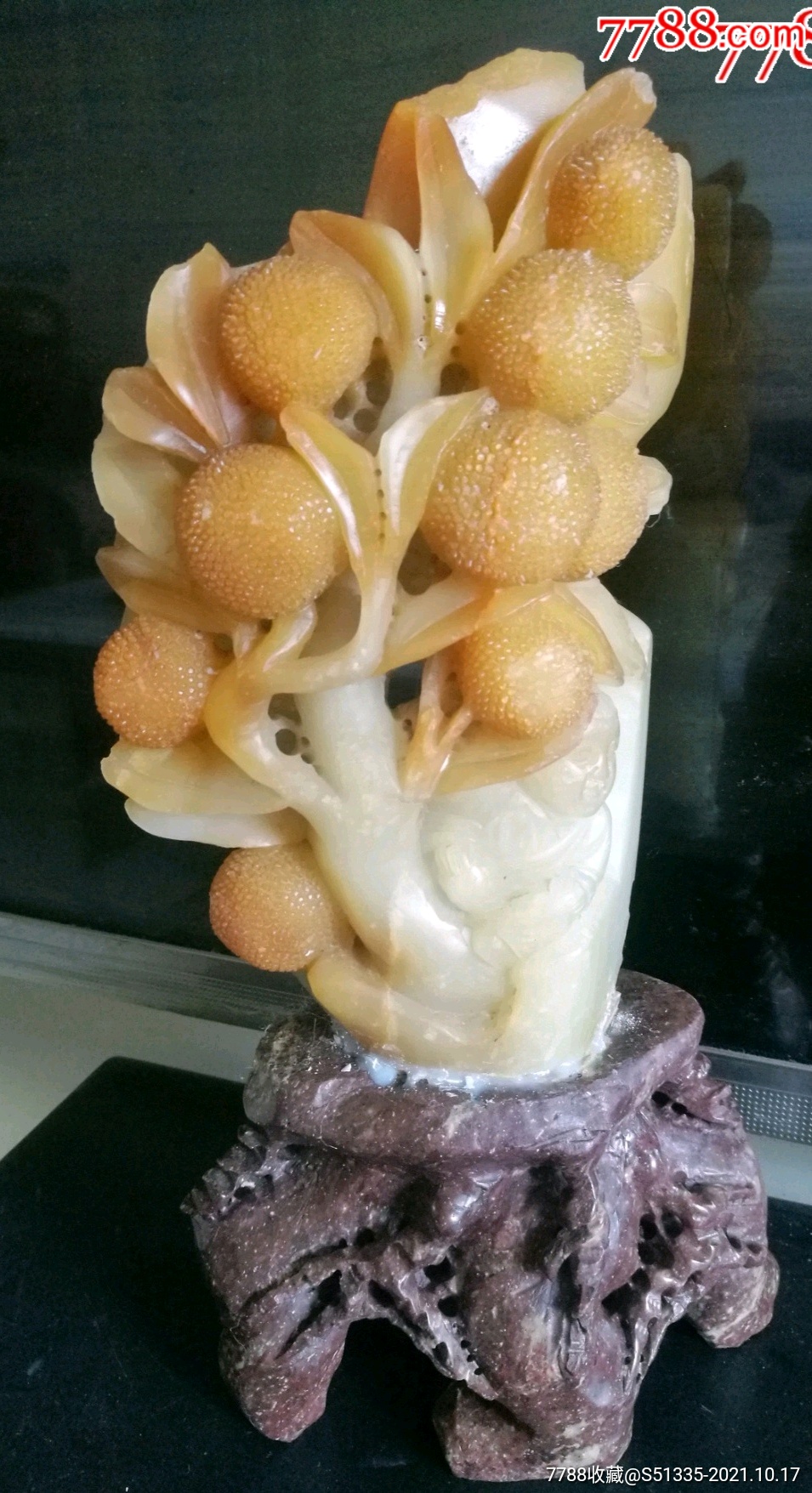 寿山石荔枝摆件