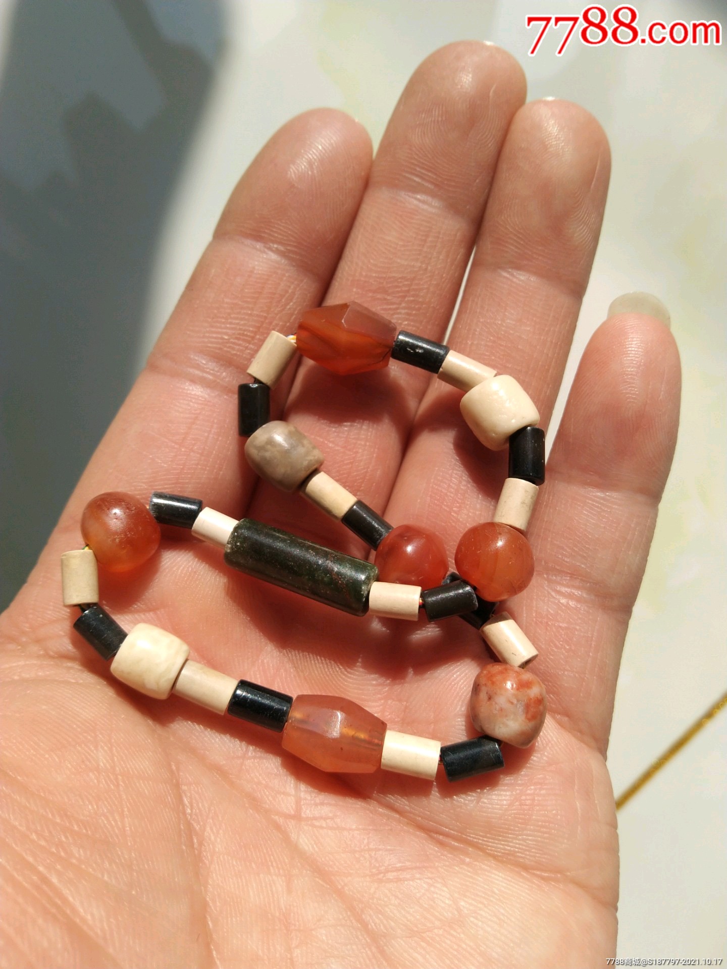 夏家店至辽代高古玉珠手串