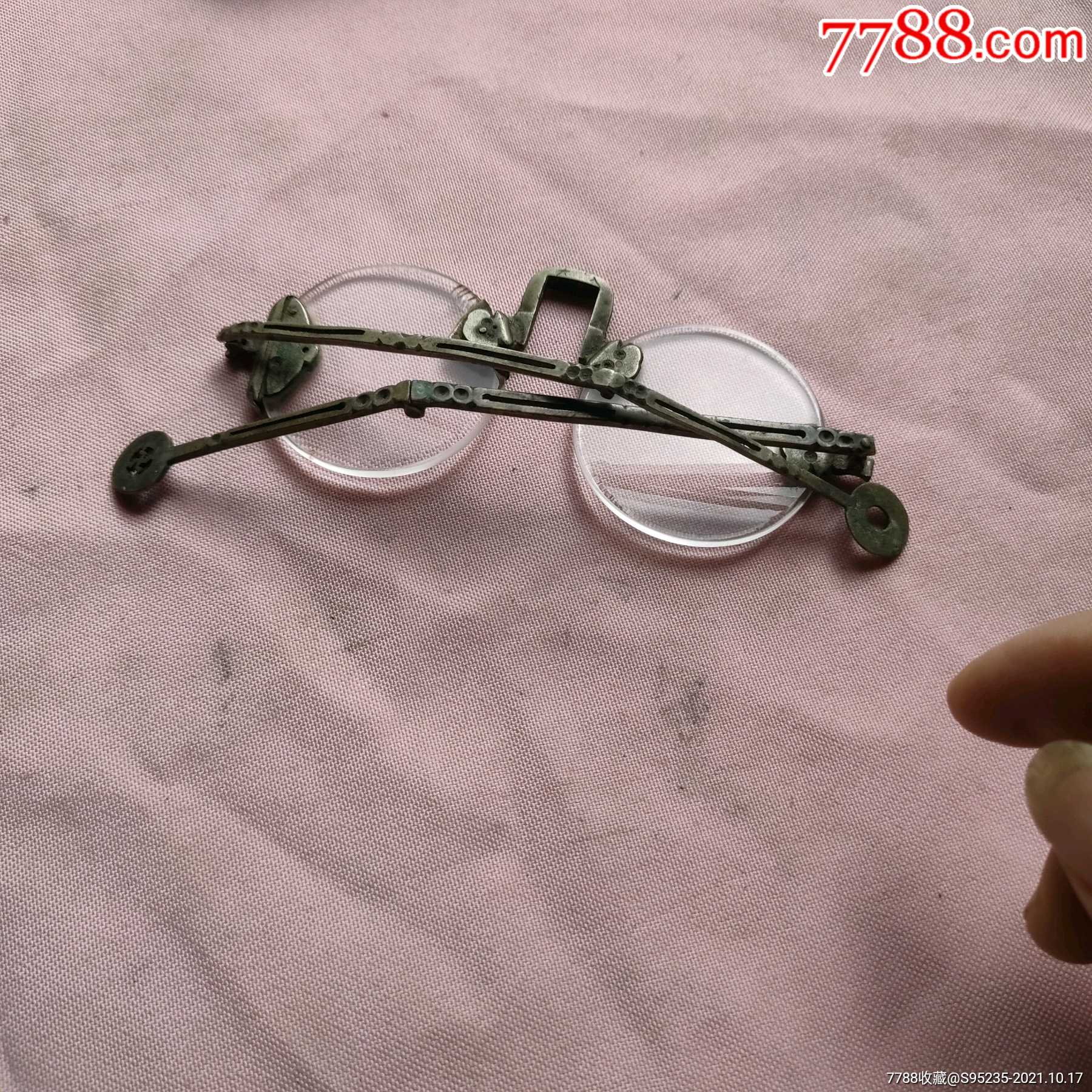 或清的白铜水晶平光老眼镜_墨镜/眼镜_旧书收藏_回收价格_7788书籍