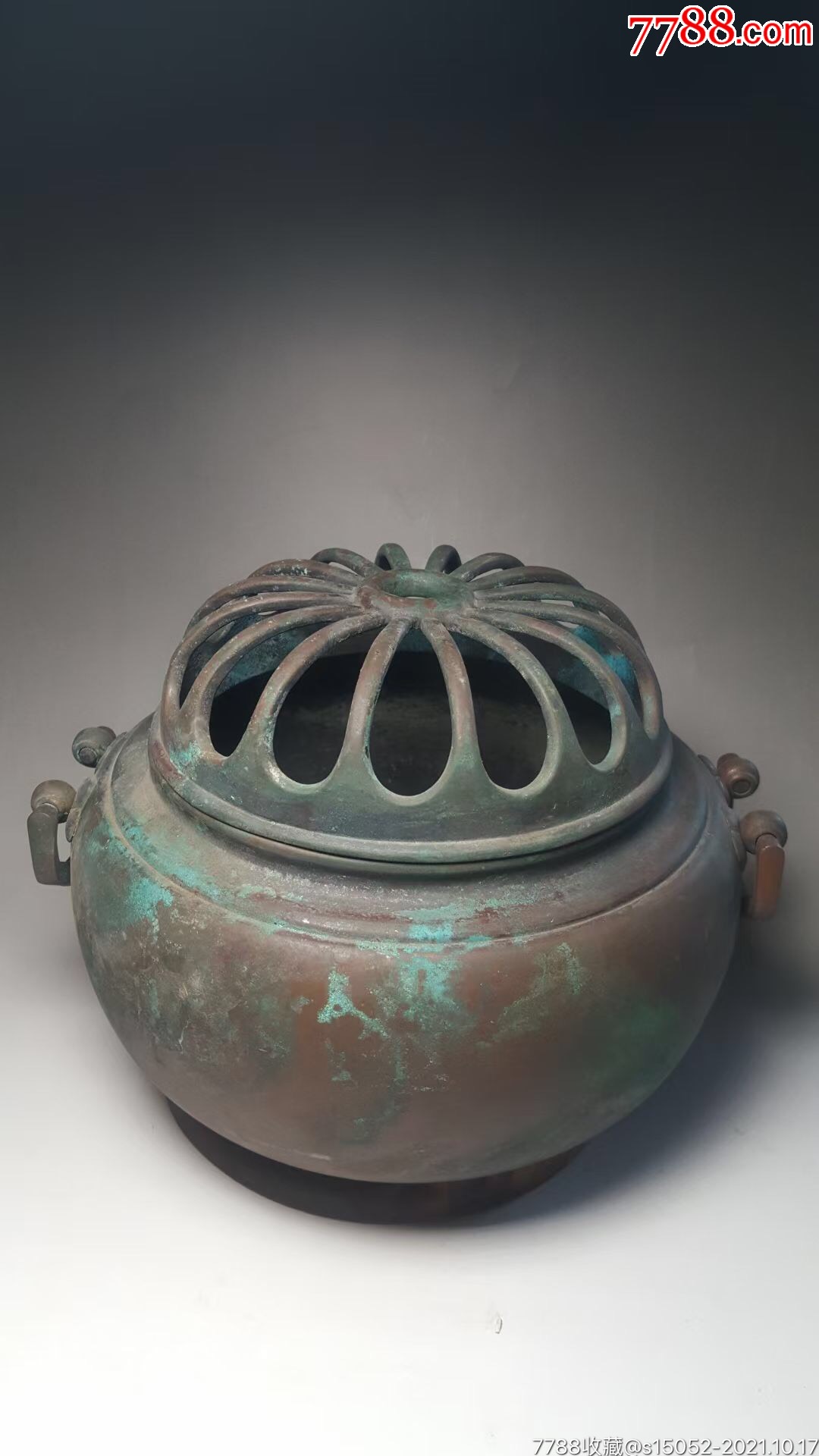 日本明治时期大号铜熏炉