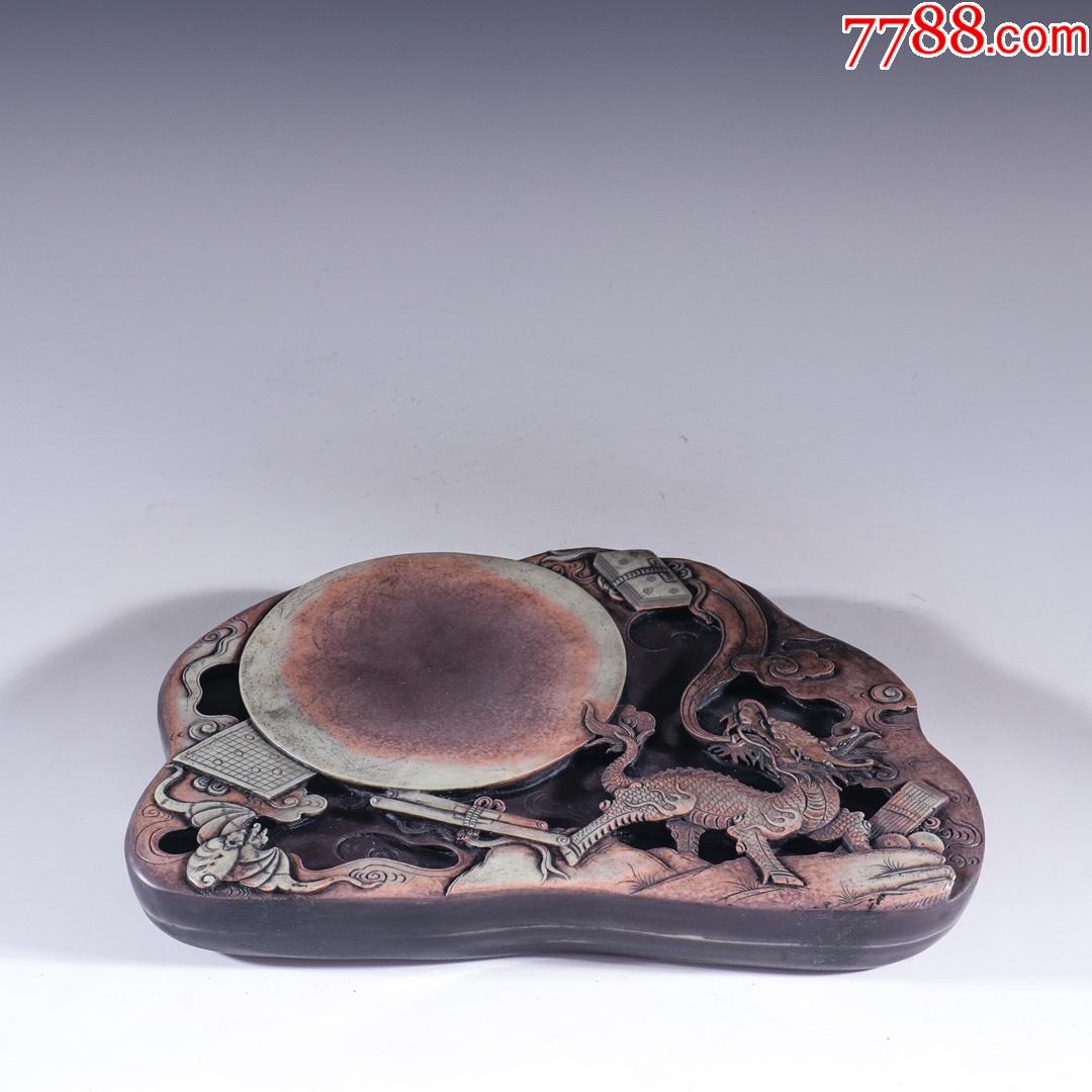 紫袍玉带麒麟吐瑞砚台