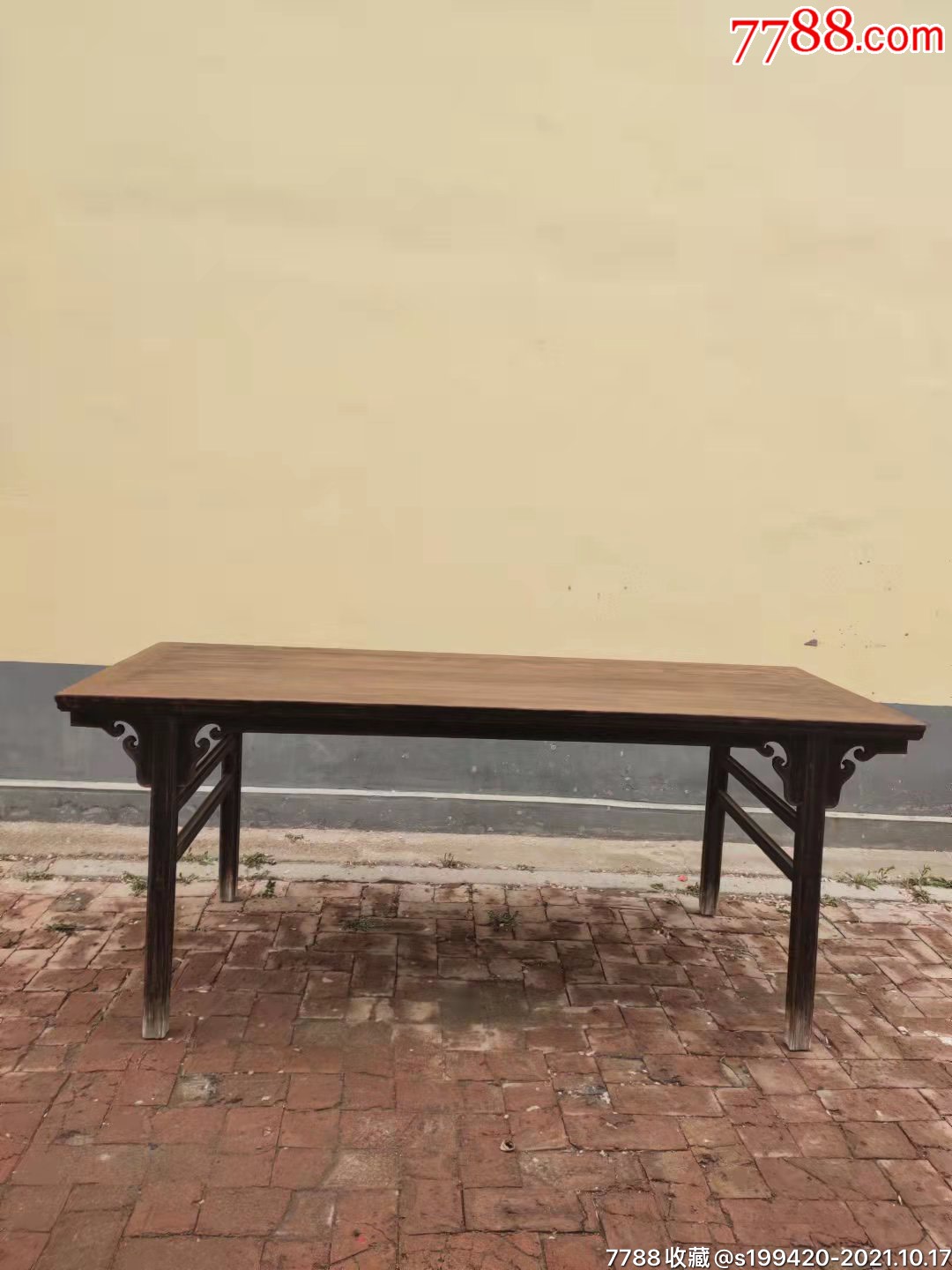 老榆木画案品相皮壳一流无松动全品