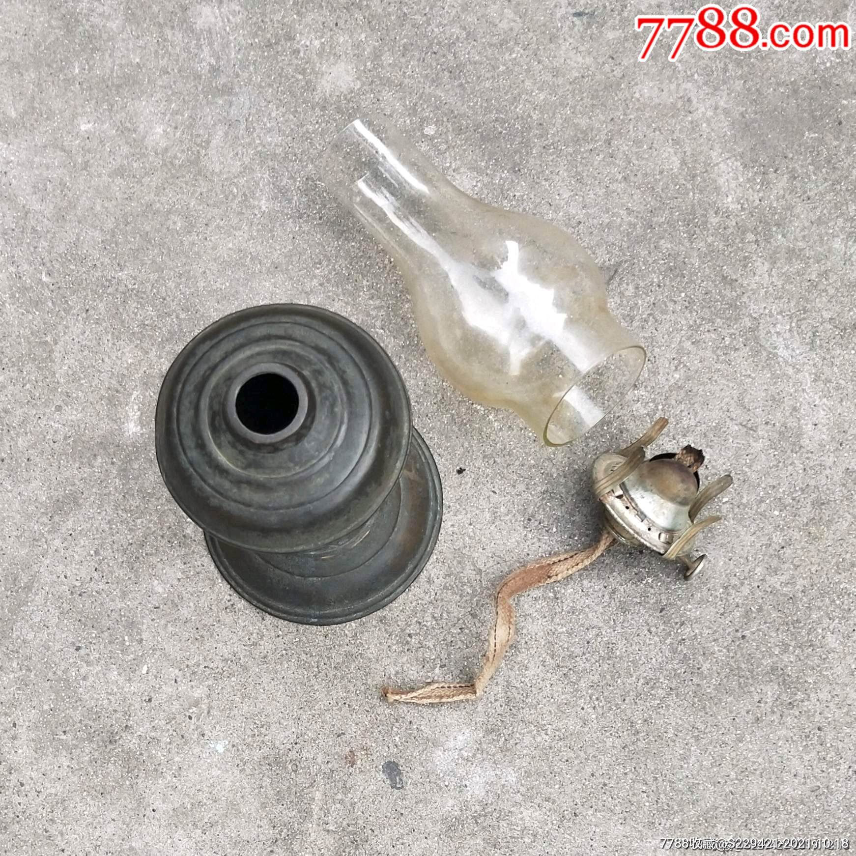 清代灯具铜灯防风煤油灯高脚台灯文房照明灯