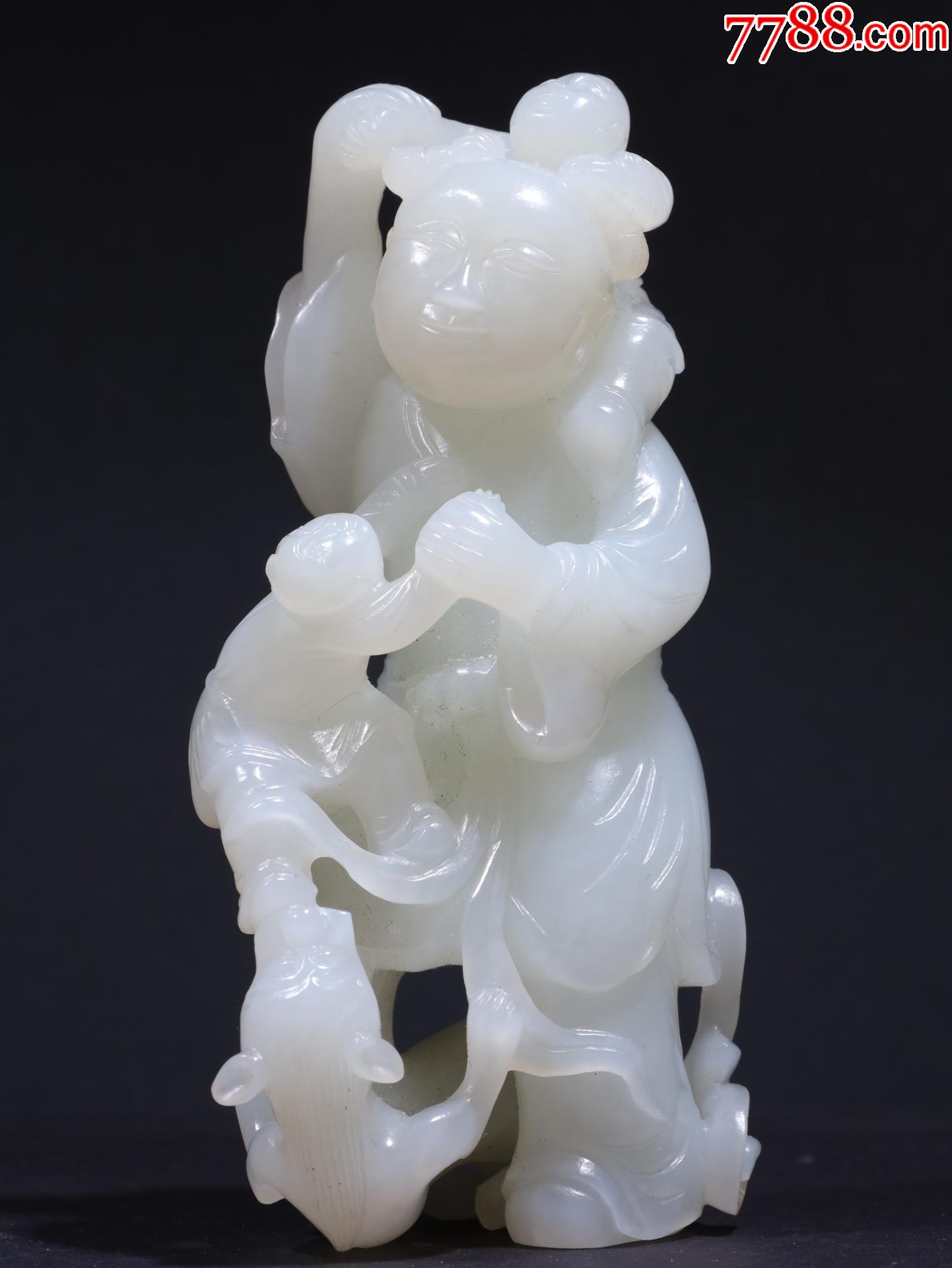 和田白玉人上人把件