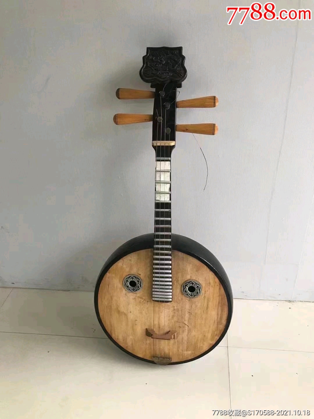 文革时期北京民族乐器厂出品老乐器阮全品无瑕疵正常使用