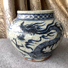 2021年制青花龙纹玉壶春瓶绘画率性自然为本年度制瓷精品现代工艺品