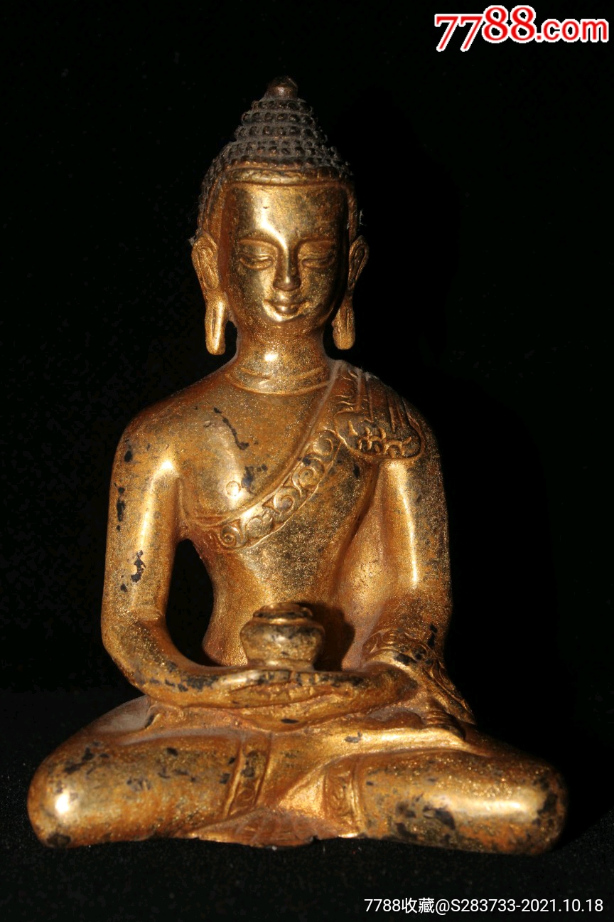 黄铜鎏金如来佛-价格:368元-se83235324-铜像/铜佛像-零售-7788收藏