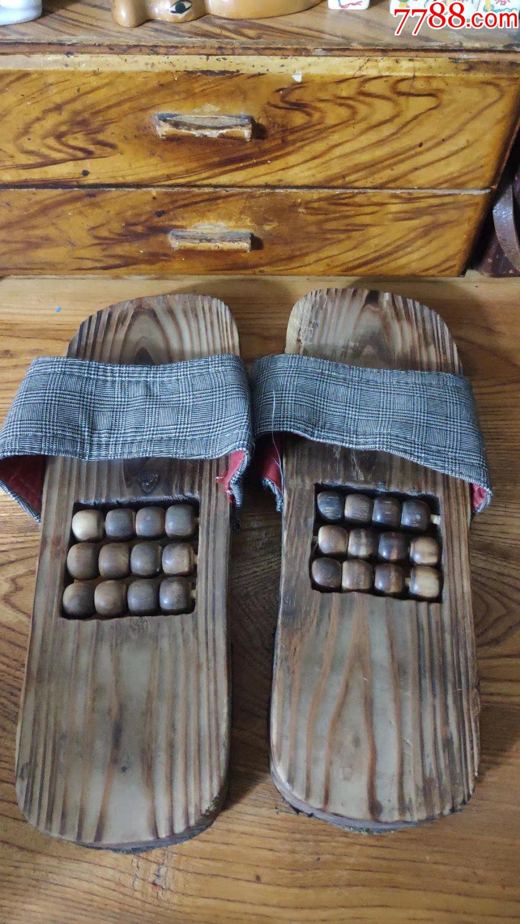 上世纪8090年代自制木质拖鞋民俗怀旧老物品