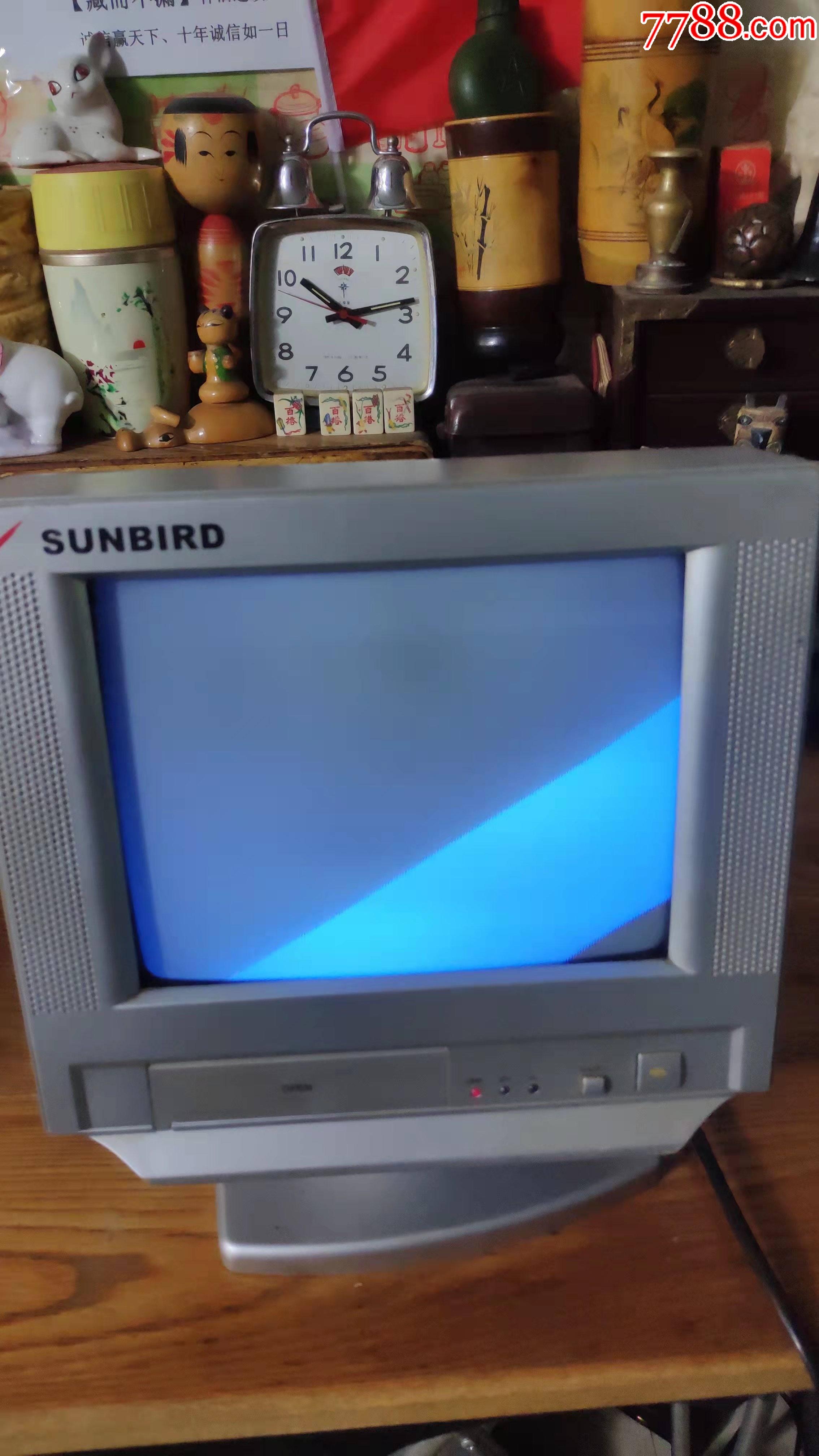 上世纪90年代太阳鸟牌黑白老式袖珍小电视怀旧民俗老家电