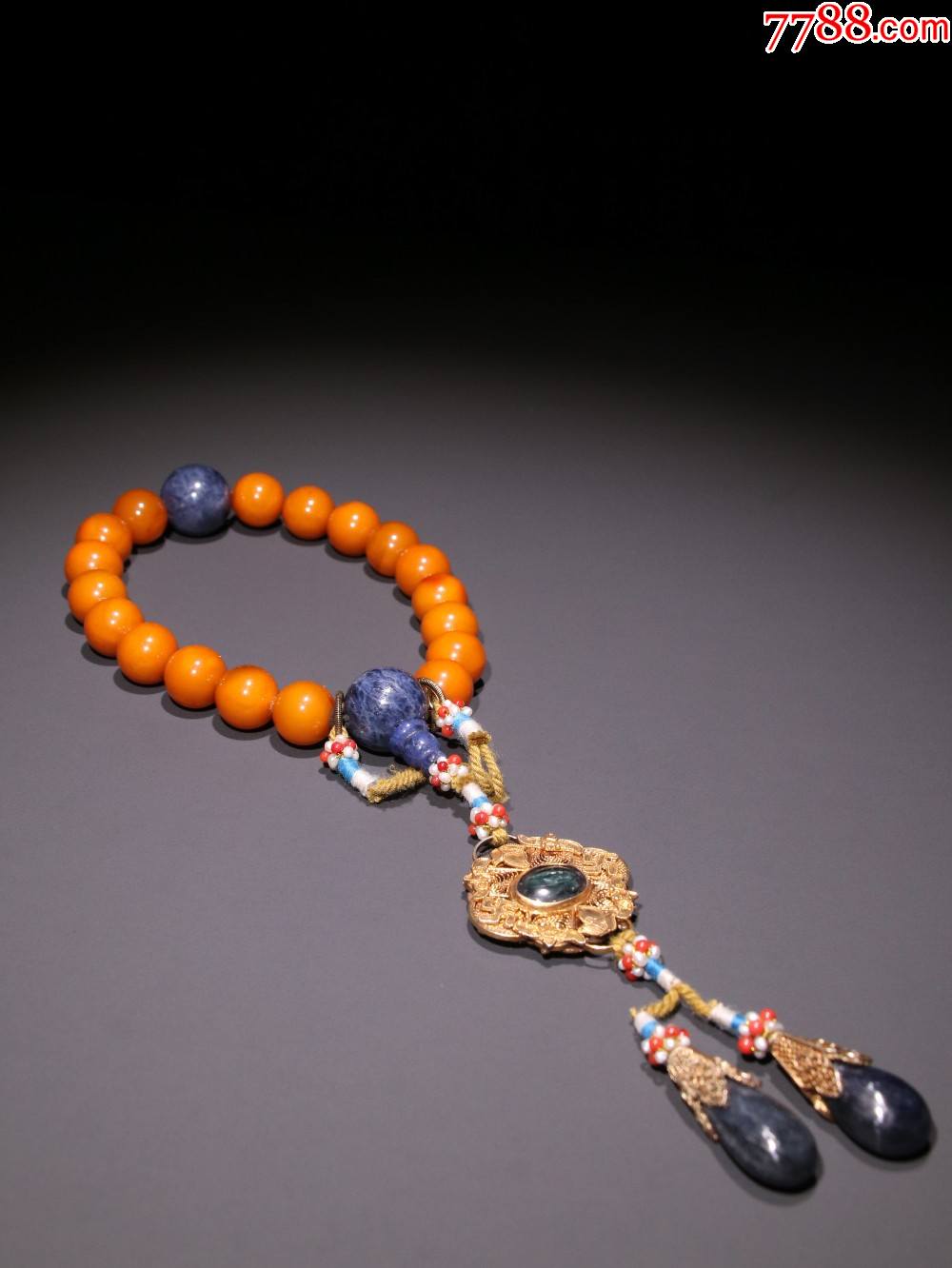 老蜜蜡十八子手持