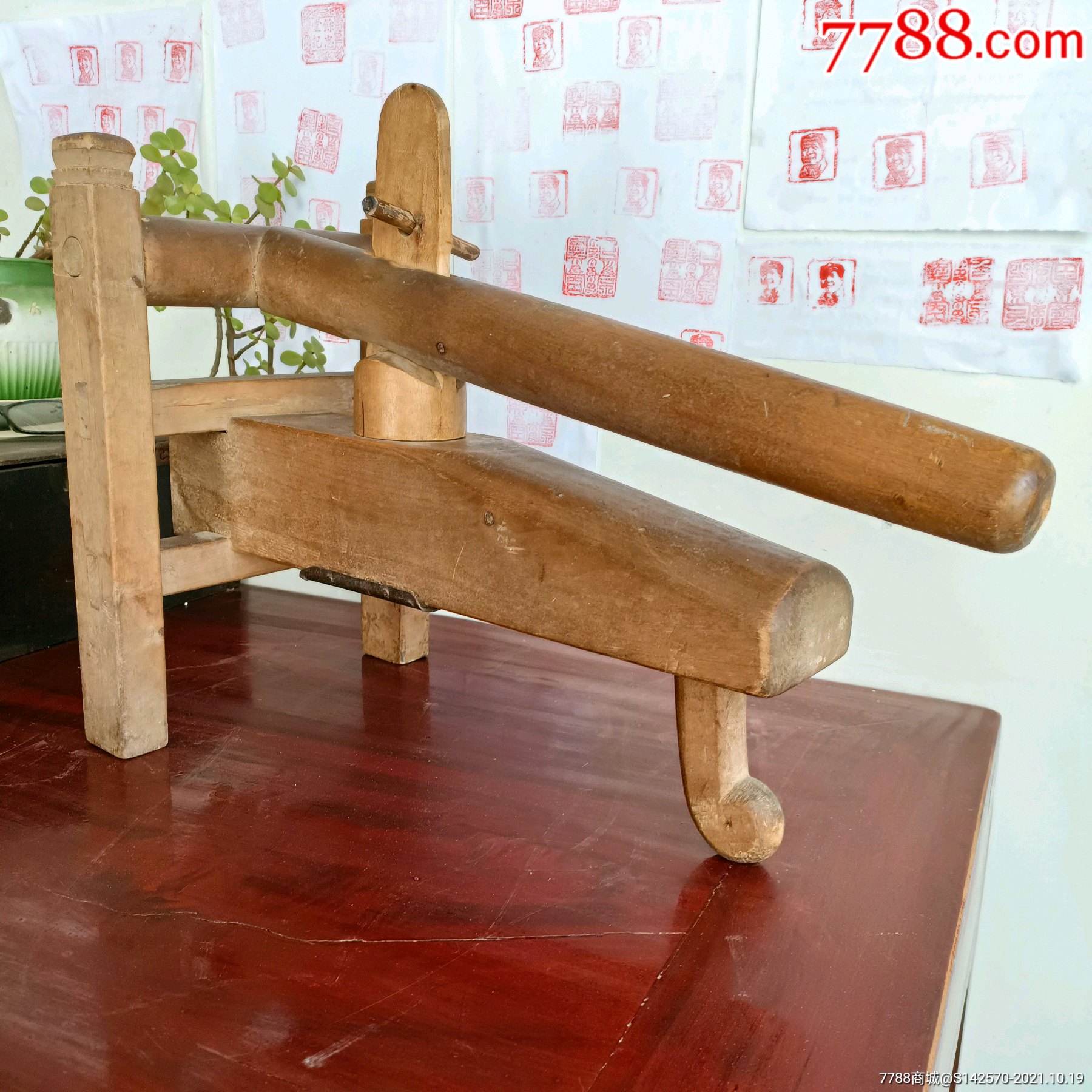 民国木制饸络床子压面机完美可用保老保真