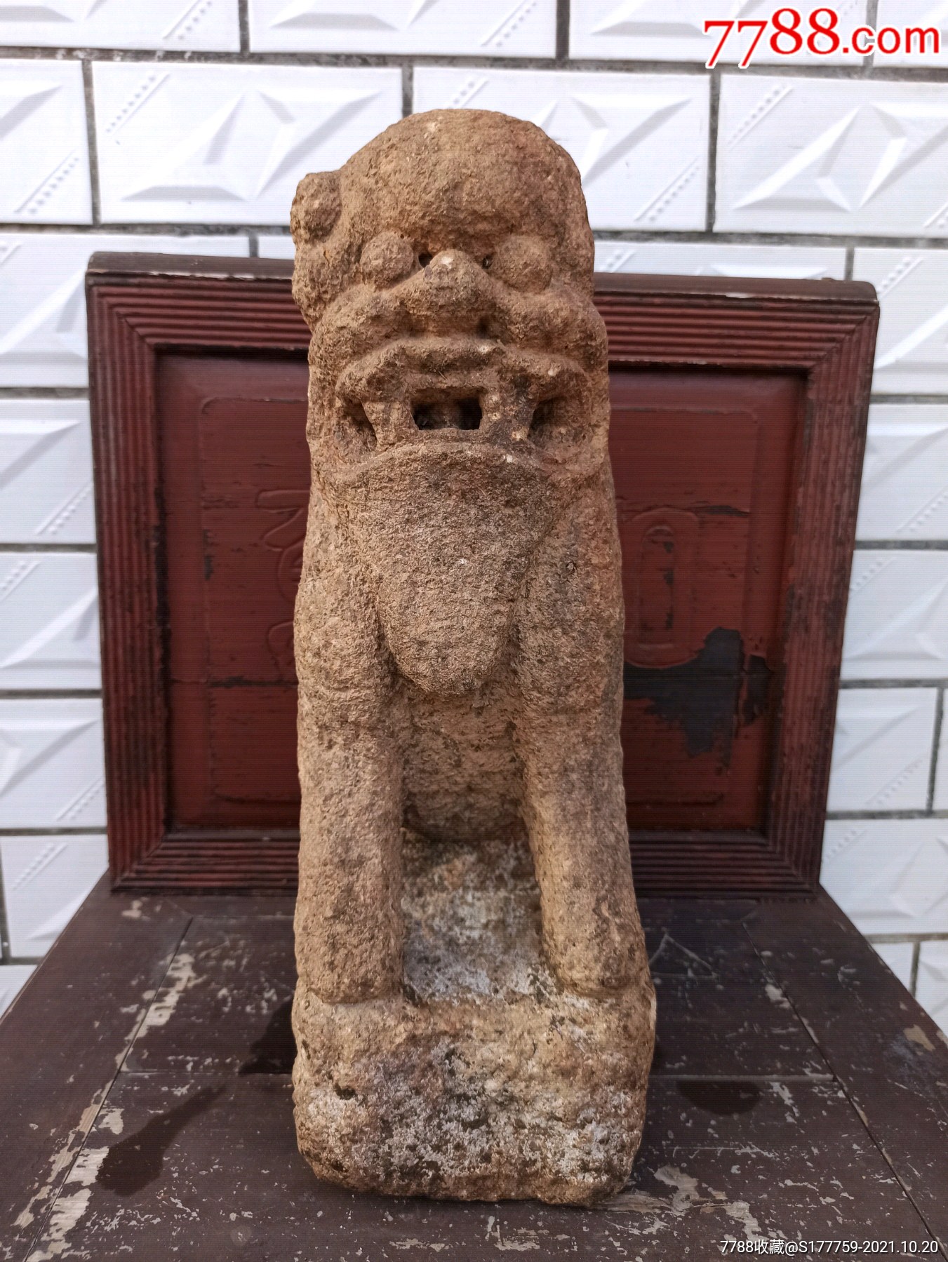 清代客家老石雕石狮子雕工细致,姿态挺拔!宜茶馆会所民宿酒店园林庭院