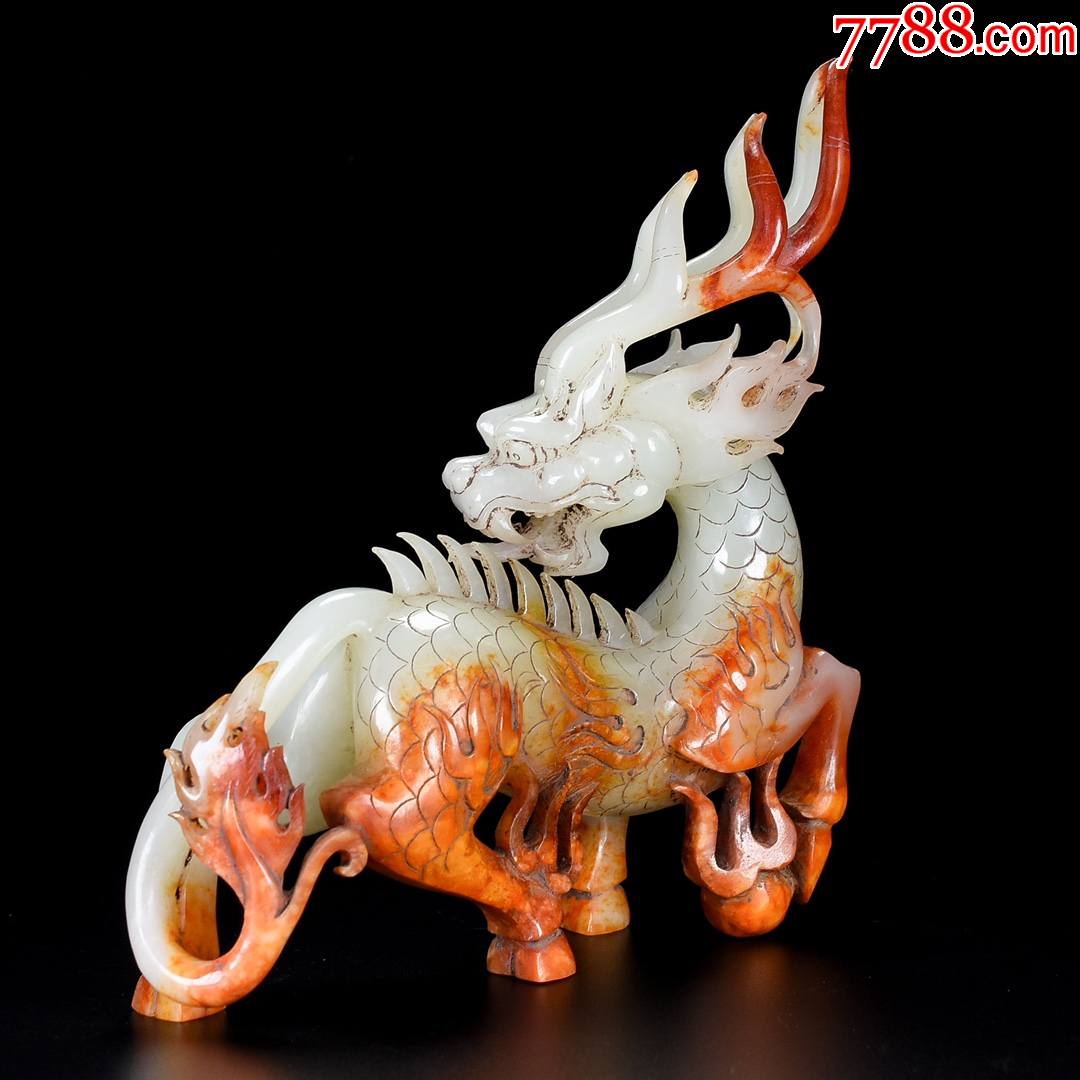 珍品和田玉神兽麒麟a101s78f