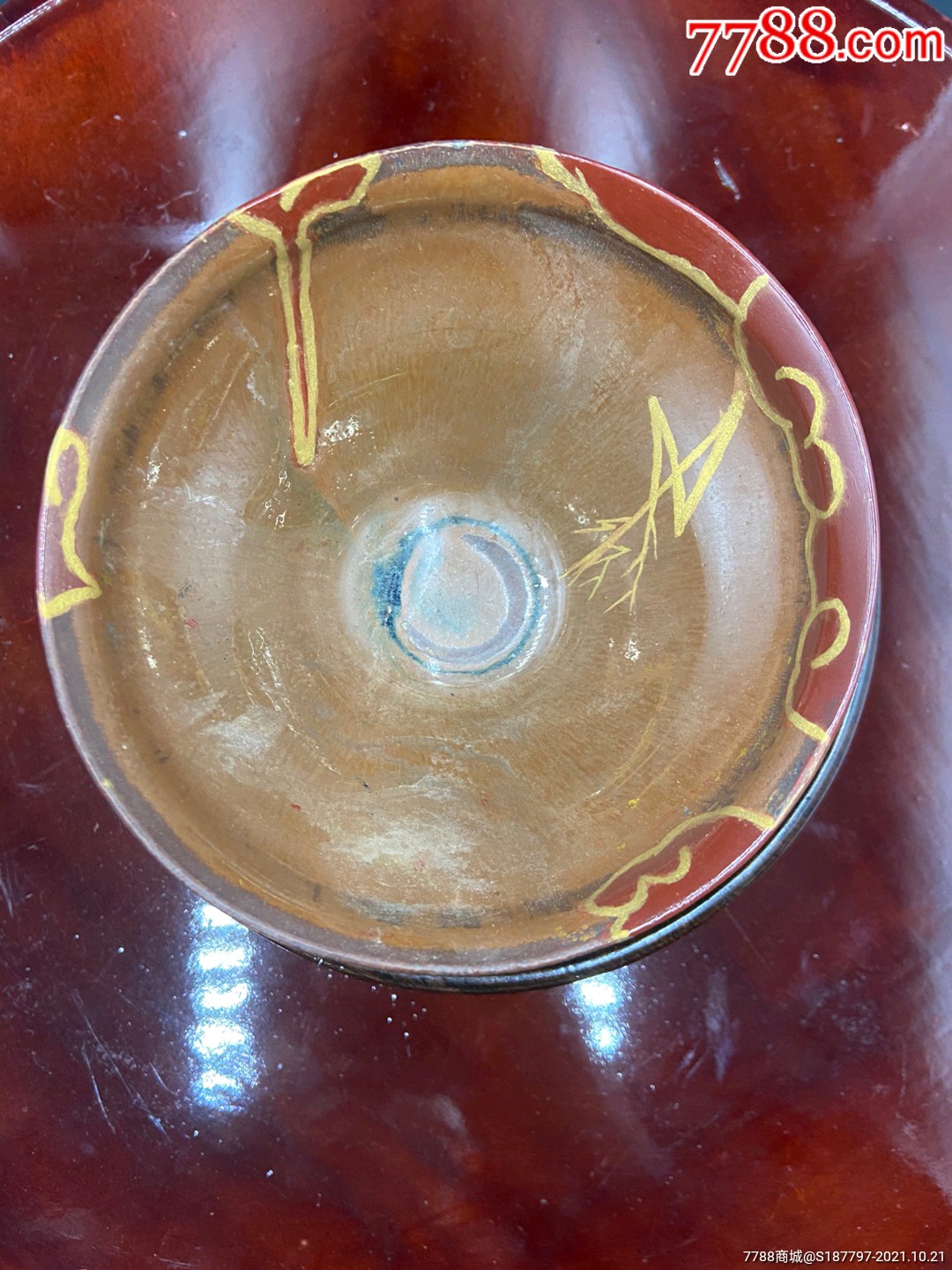 宋代建盏福清窑柿红釉茶盏
