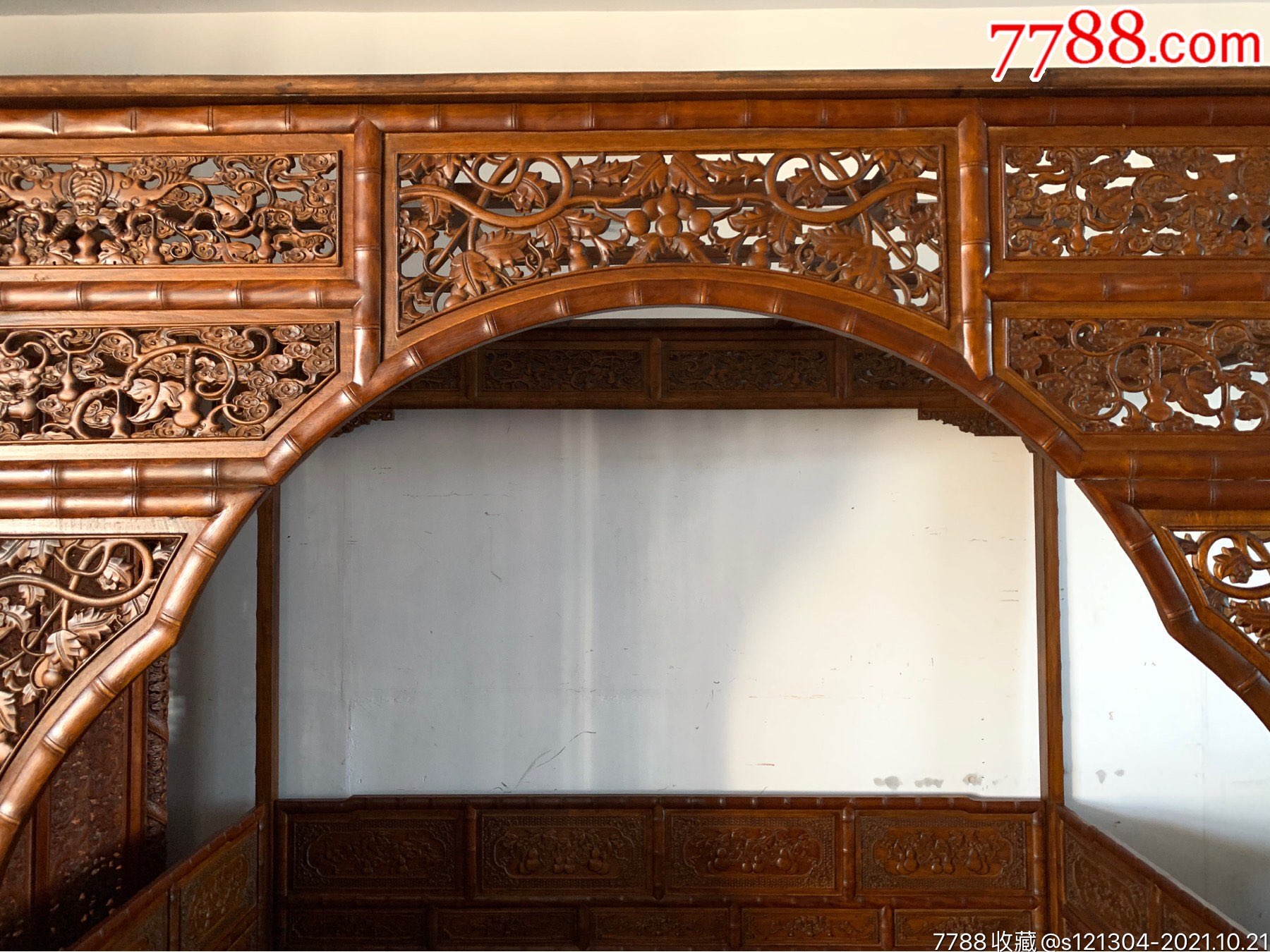 花梨木架子床古董床古典家具仿古家具,木床/木榻,架子床,21世纪初