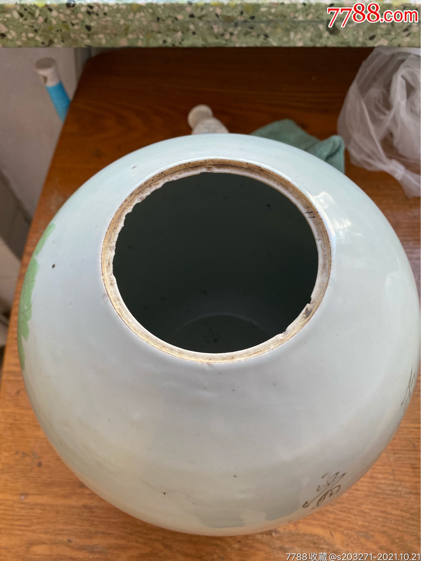 清末民国手绘特大渔樵耕读诗文冬瓜罐一对儿