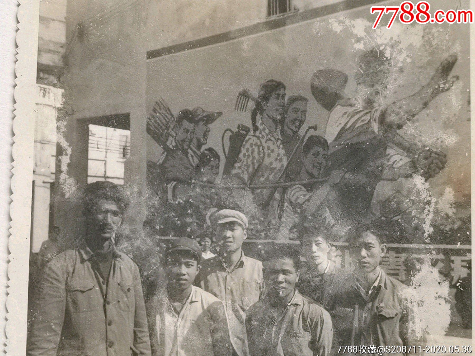 文革时期中国工农合影照片,漂亮背景图