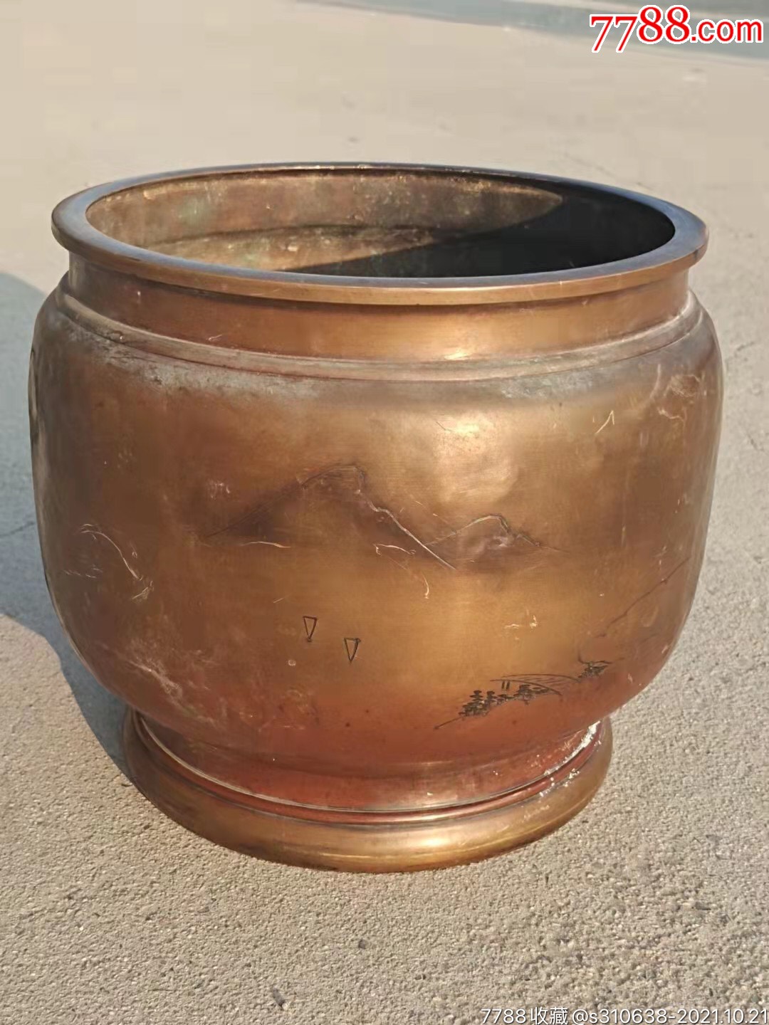 民国老紫铜香炉,11