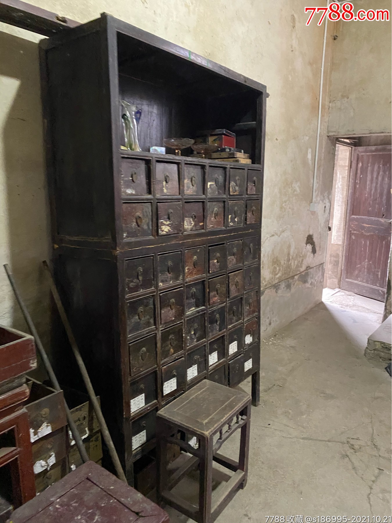 清代药橱药柜一对