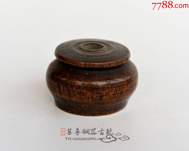 清代黄杨木盒文房盖盒实木小盒子香粉盒香道香具包老保真-木盒/木