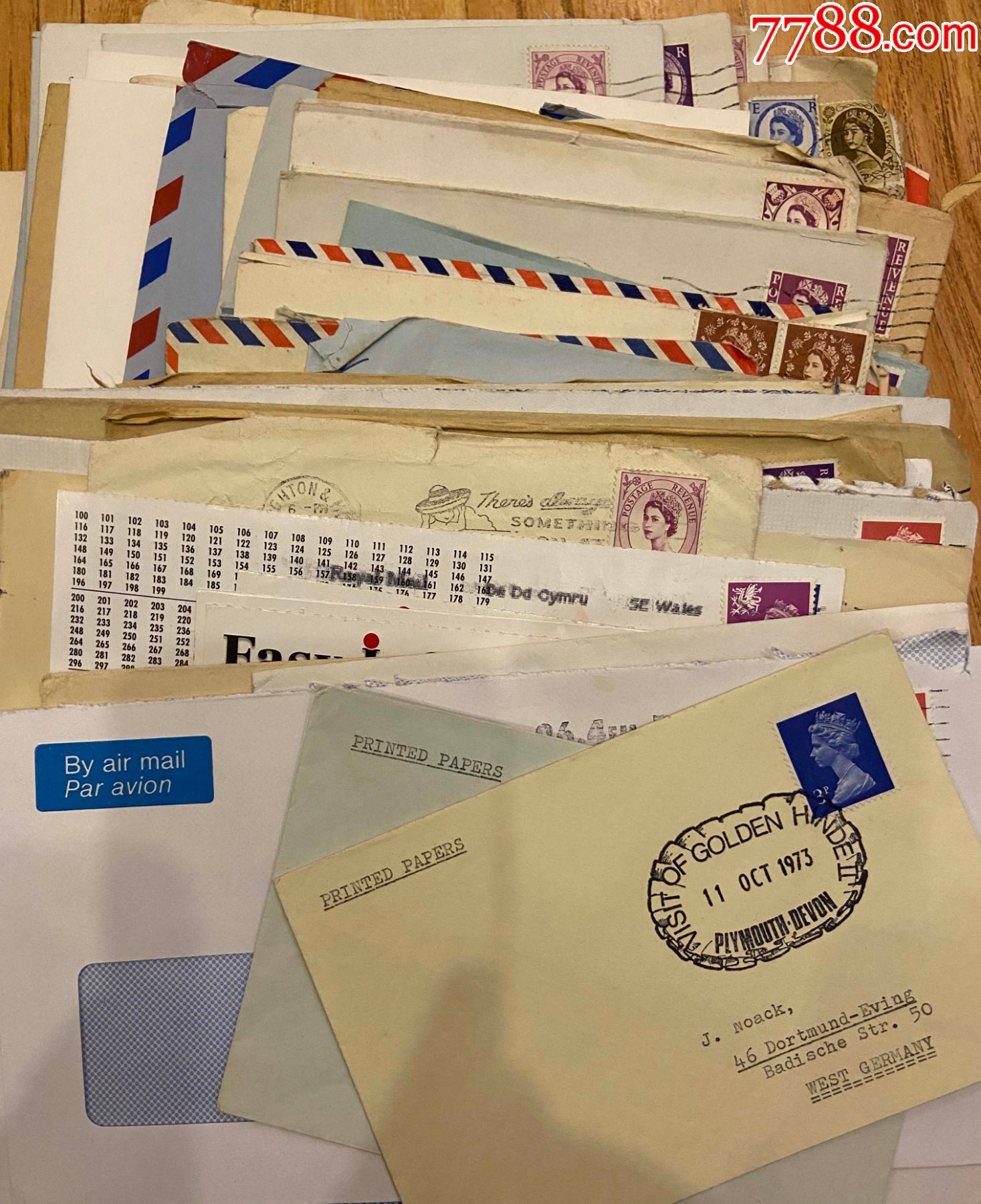 快递包邮英国伊丽莎白女王普票实寄封19601990s总计150余枚
