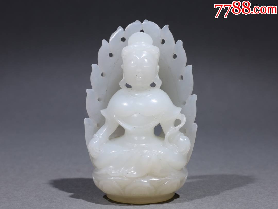 和田白玉观音坐像a84s40f