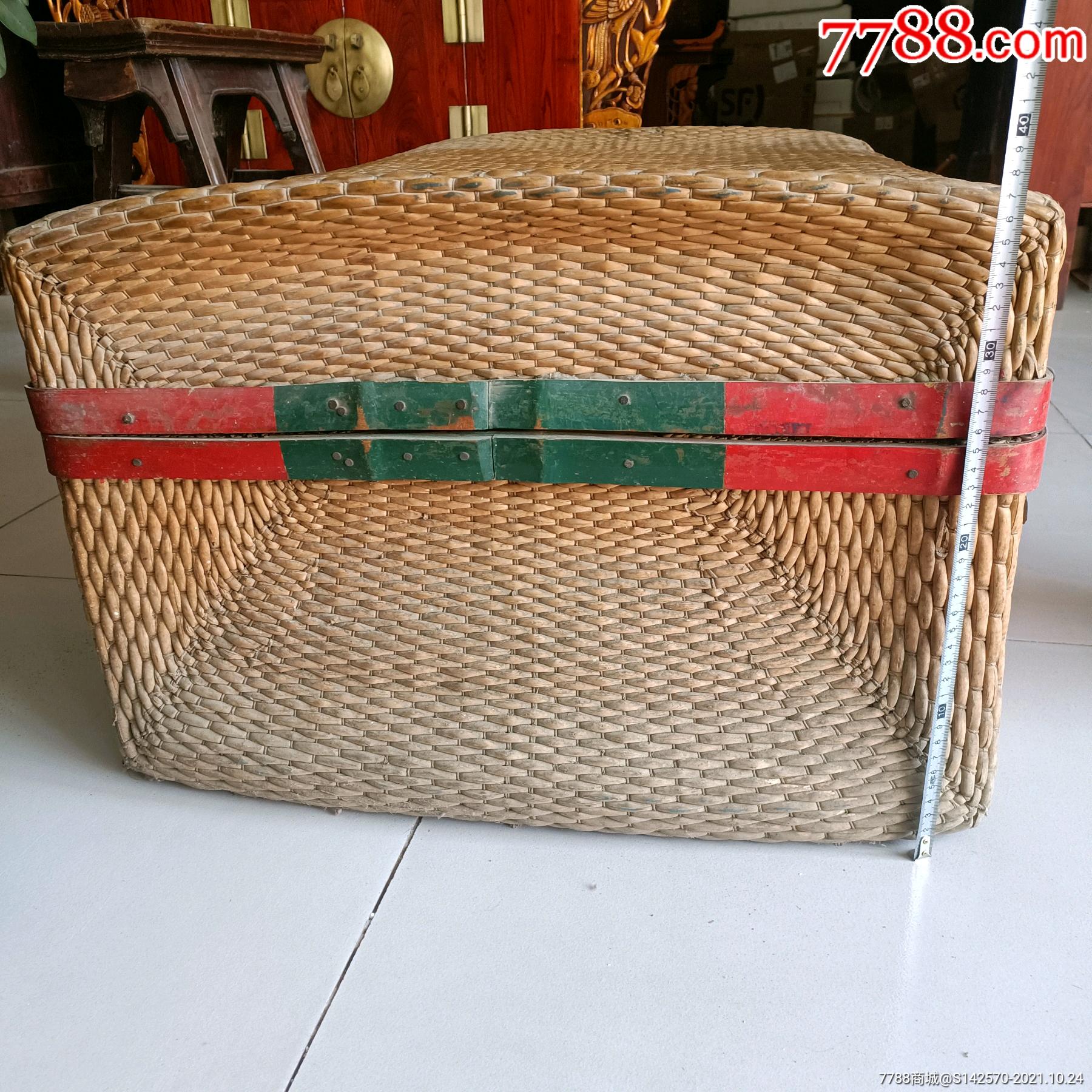 民国柳编提箱保存完整如图所示保老保真