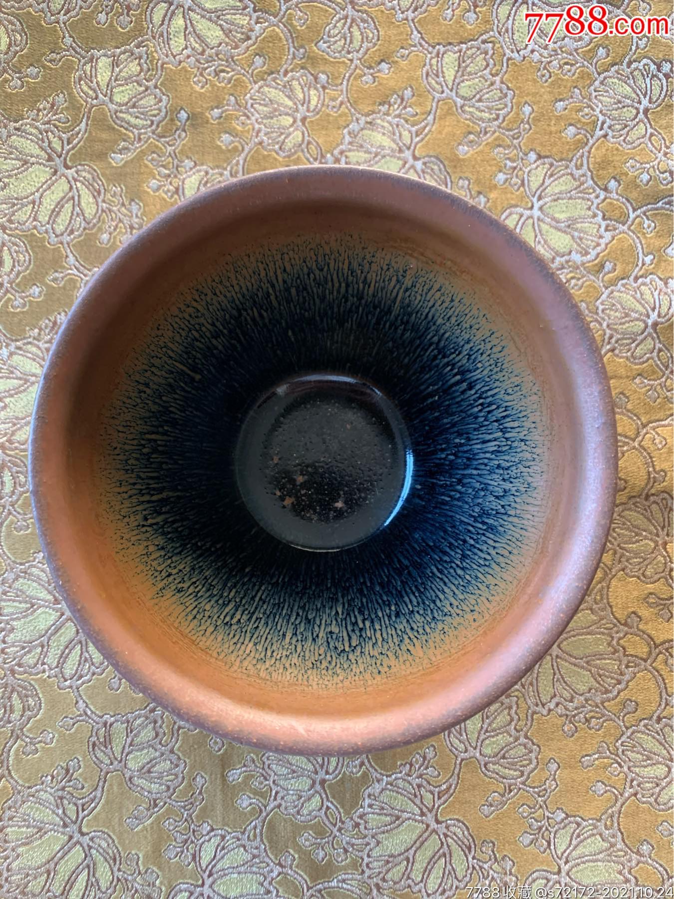 现仿南宋建窑金兔毫建盏茶道使用器具发色不错